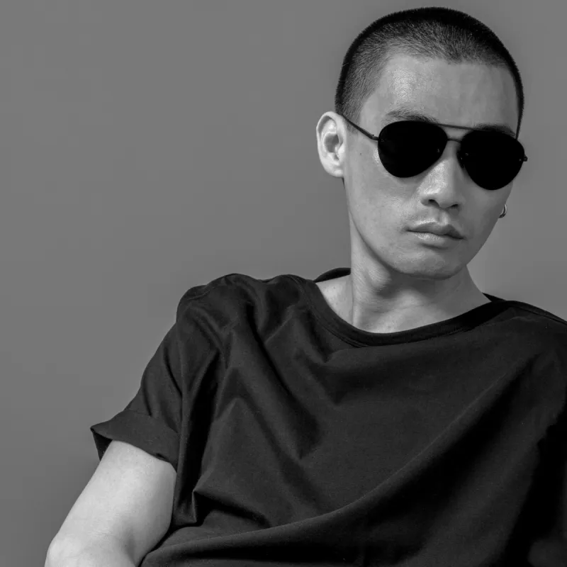 Edano Aviator Sunglasses in Matt Nickel sold by Linda Farrow
