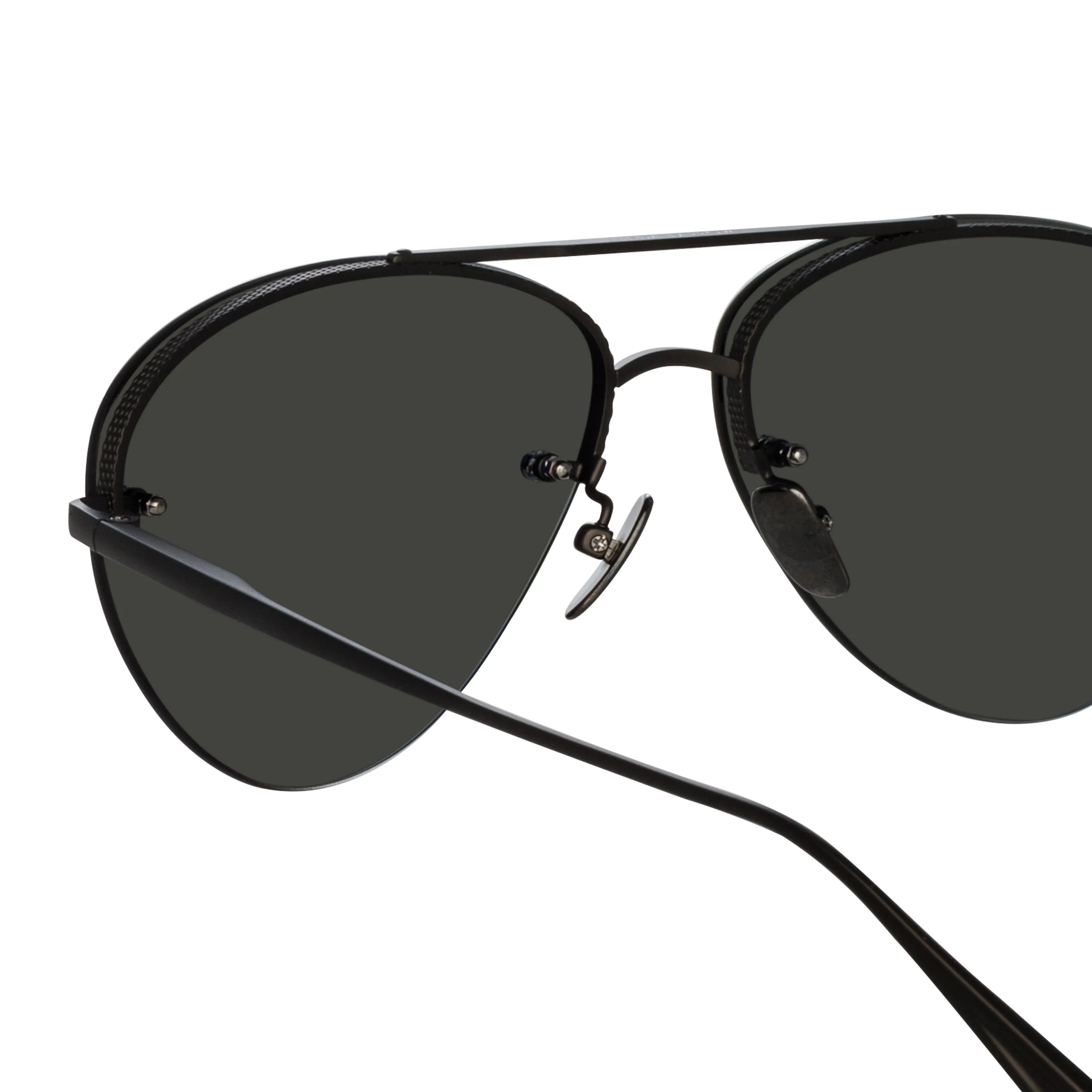 Edano Aviator Sunglasses in Matt Nickel sold by Linda Farrow product image thumbnail 5