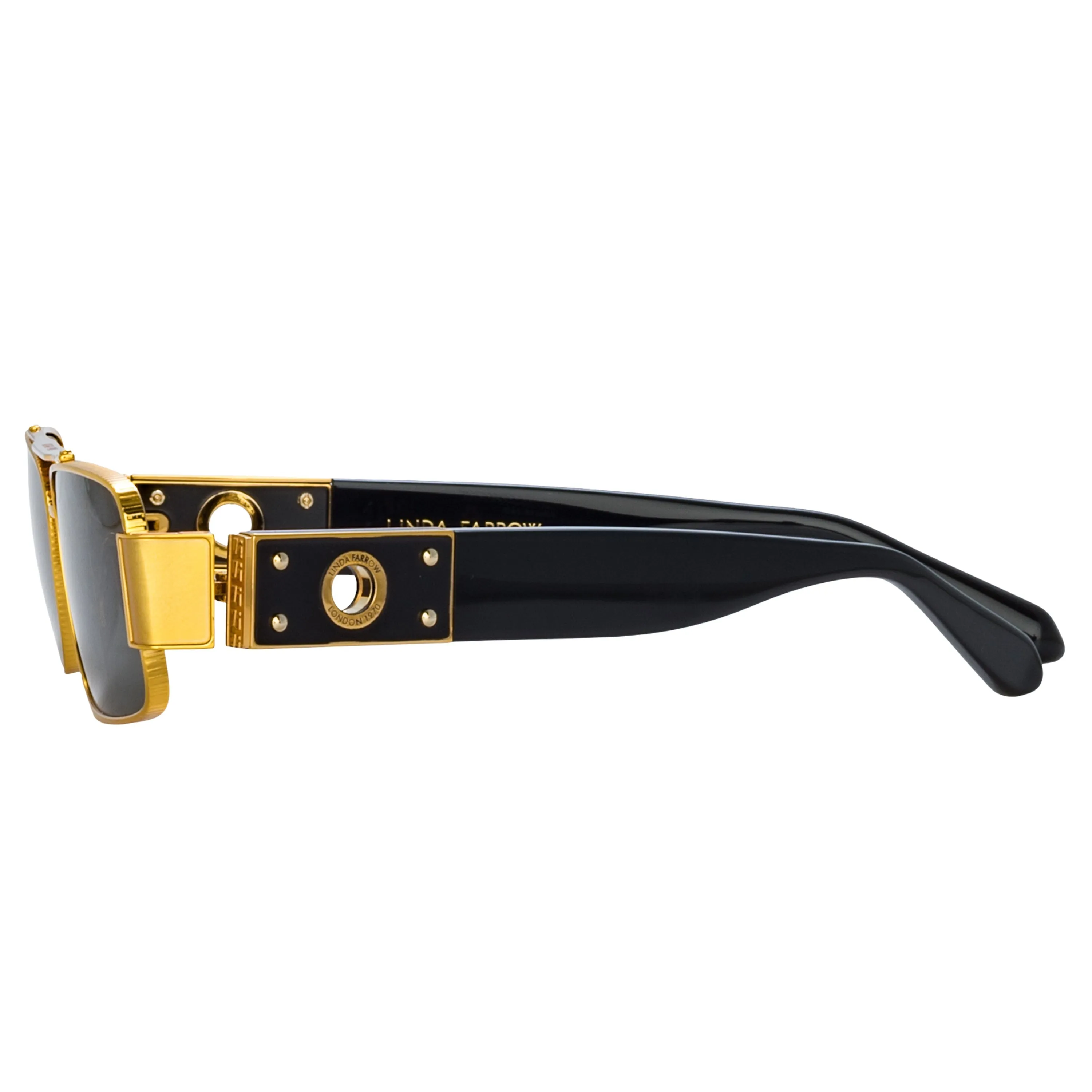 Joey Rectangular Sunglasses in Yellow Gold sold by Linda Farrow product image thumbnail 3