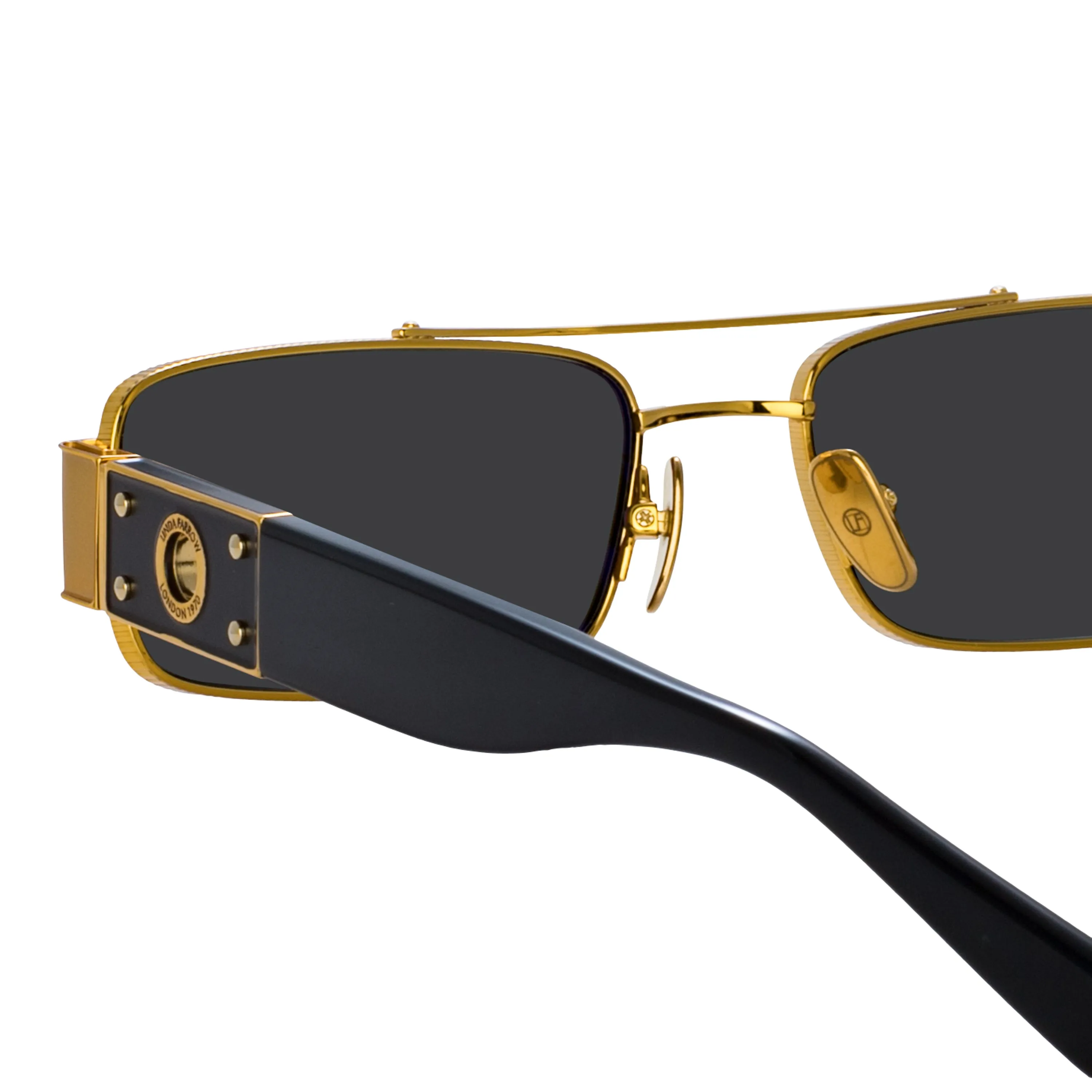 Joey Rectangular Sunglasses in Yellow Gold sold by Linda Farrow product image thumbnail 4
