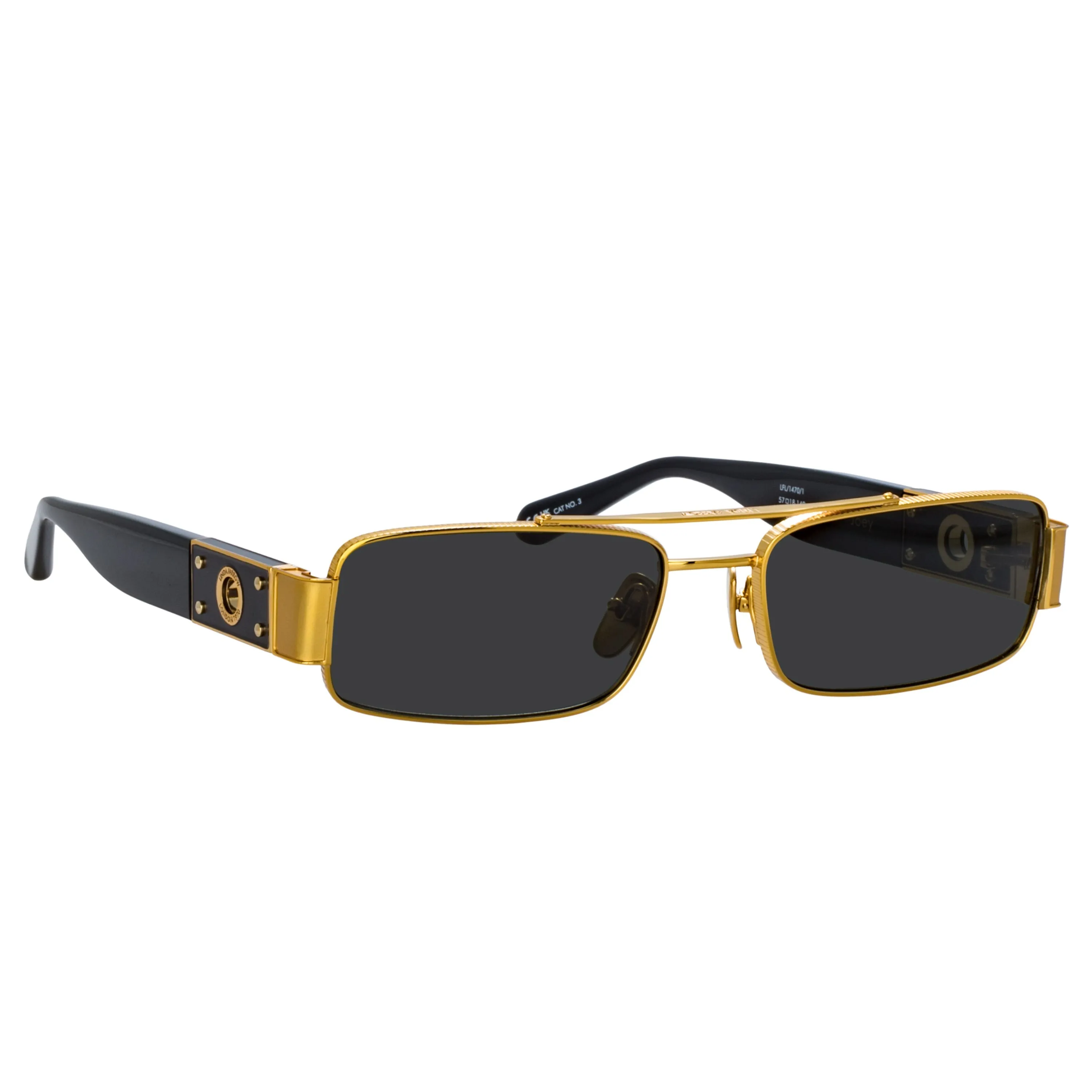 Joey Rectangular Sunglasses in Yellow Gold sold by Linda Farrow product image thumbnail 5