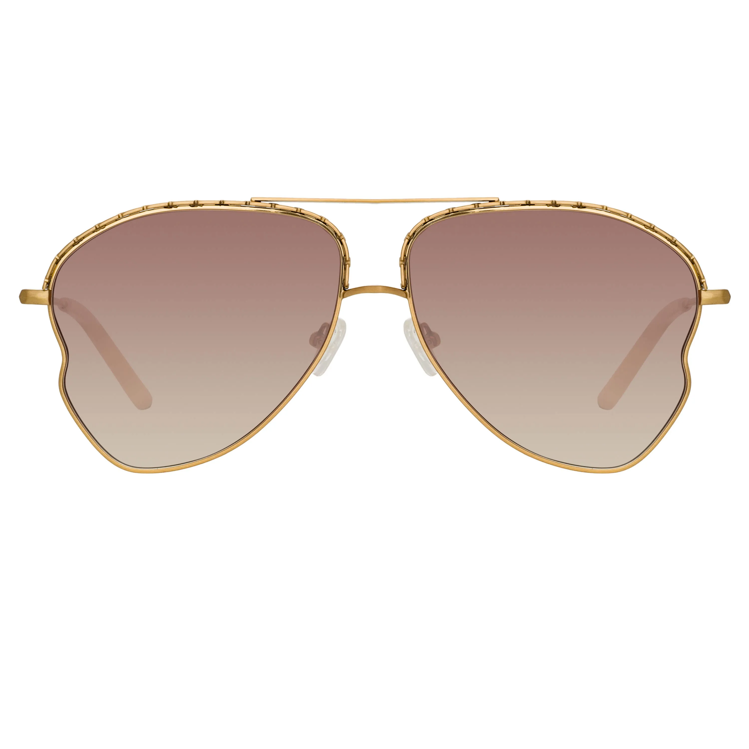 Matthew Williamson Lupin Sunglasses in Light Gold sold by Linda Farrow