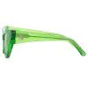 The Attico Dora D-Frame Sunglasses in Green sold by Linda Farrow