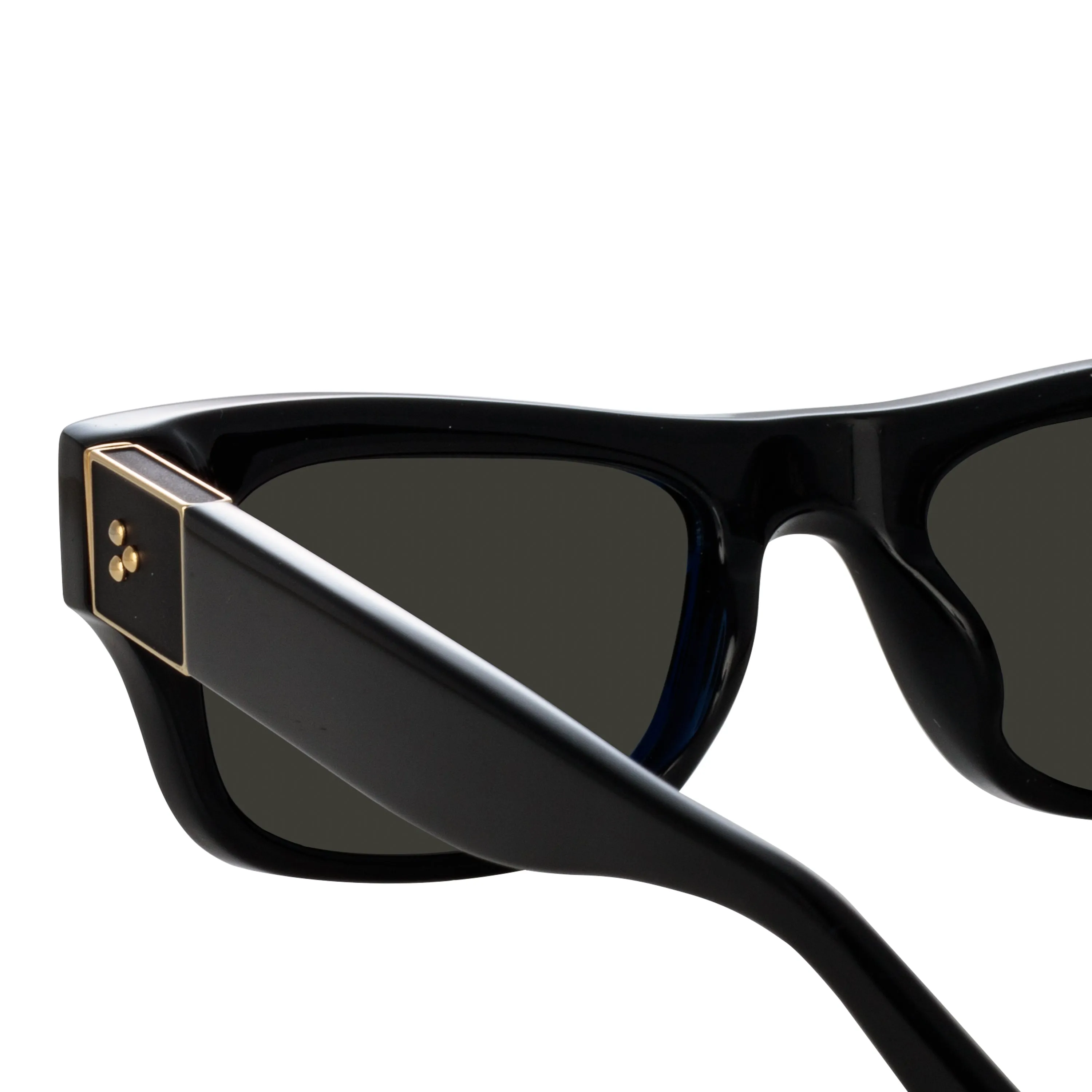 Falck Rectangular Sunglasses in Black sold by Linda Farrow product image thumbnail 5