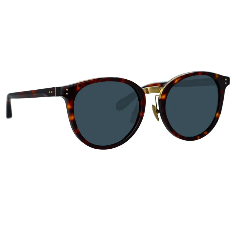Morgan Oval Sunglasses in Tortoiseshell sold by Linda Farrow