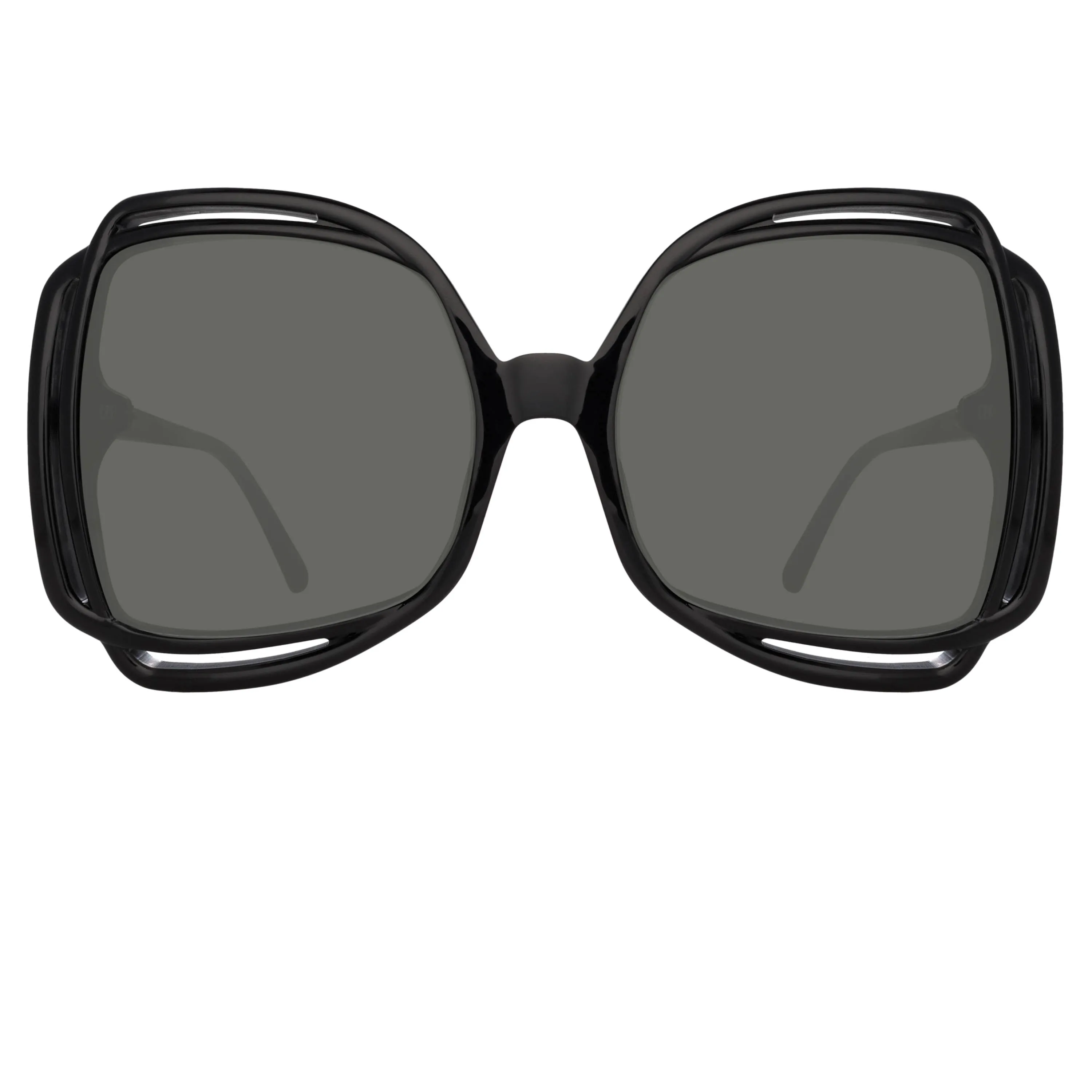 Valentina Squared Sunglasses in Black sold by Linda Farrow product image thumbnail 2