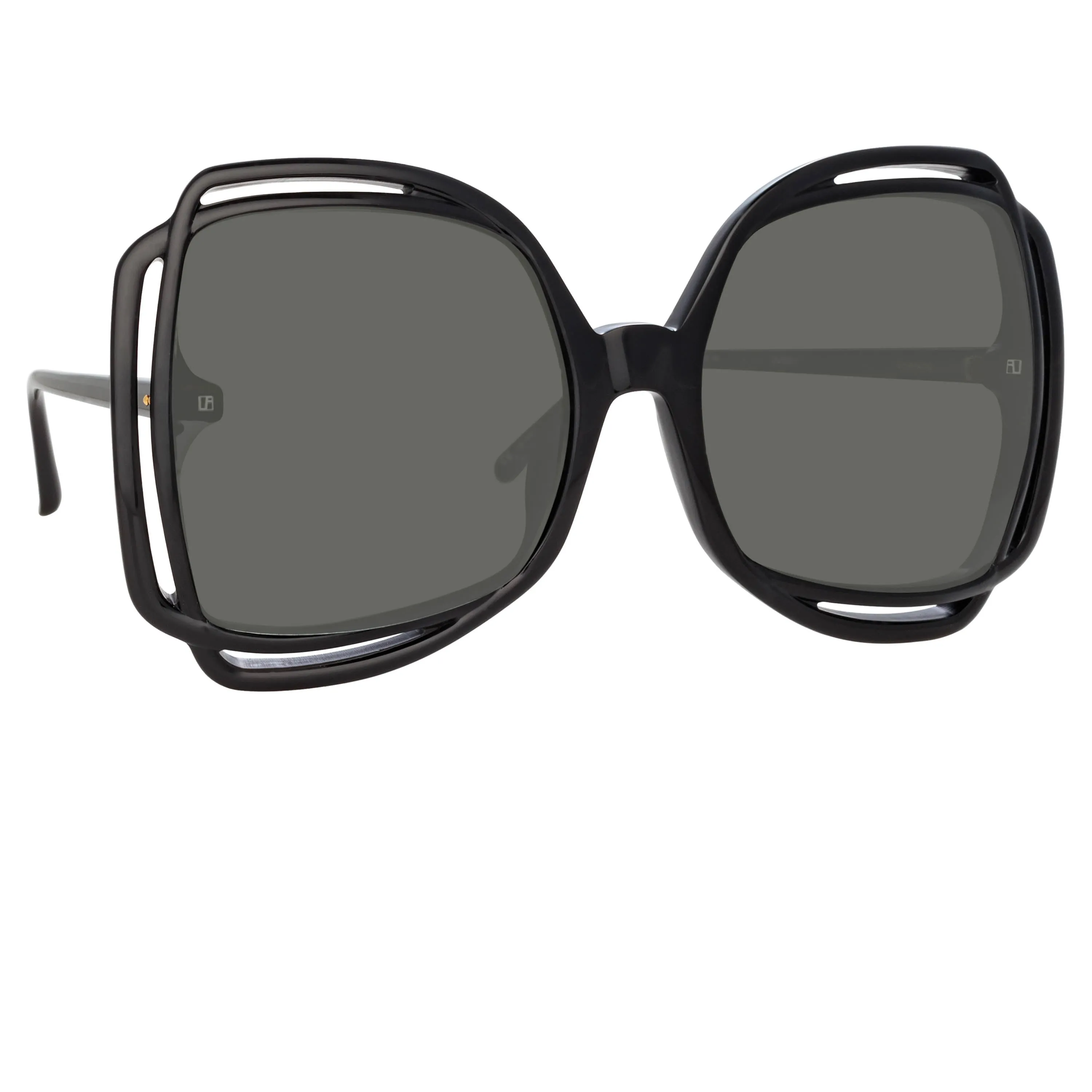 Valentina Squared Sunglasses in Black sold by Linda Farrow product image thumbnail 3