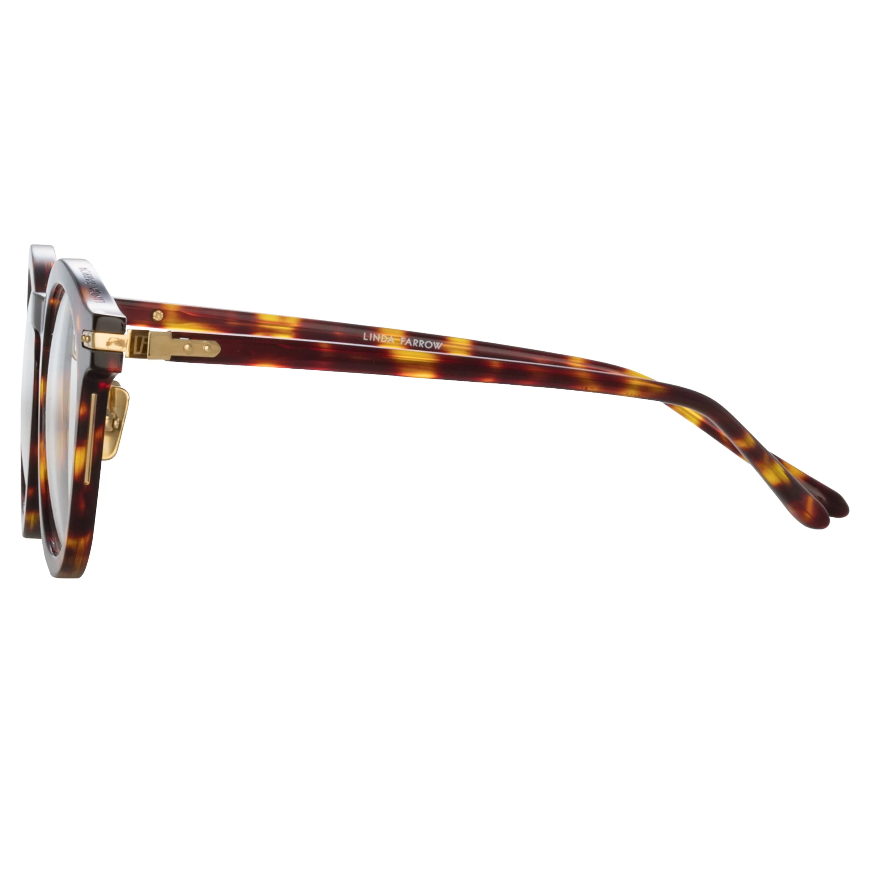 Parler Oval Optical Frame in Tortoiseshell (Asian Fit) sold by Linda Farrow product image thumbnail 4