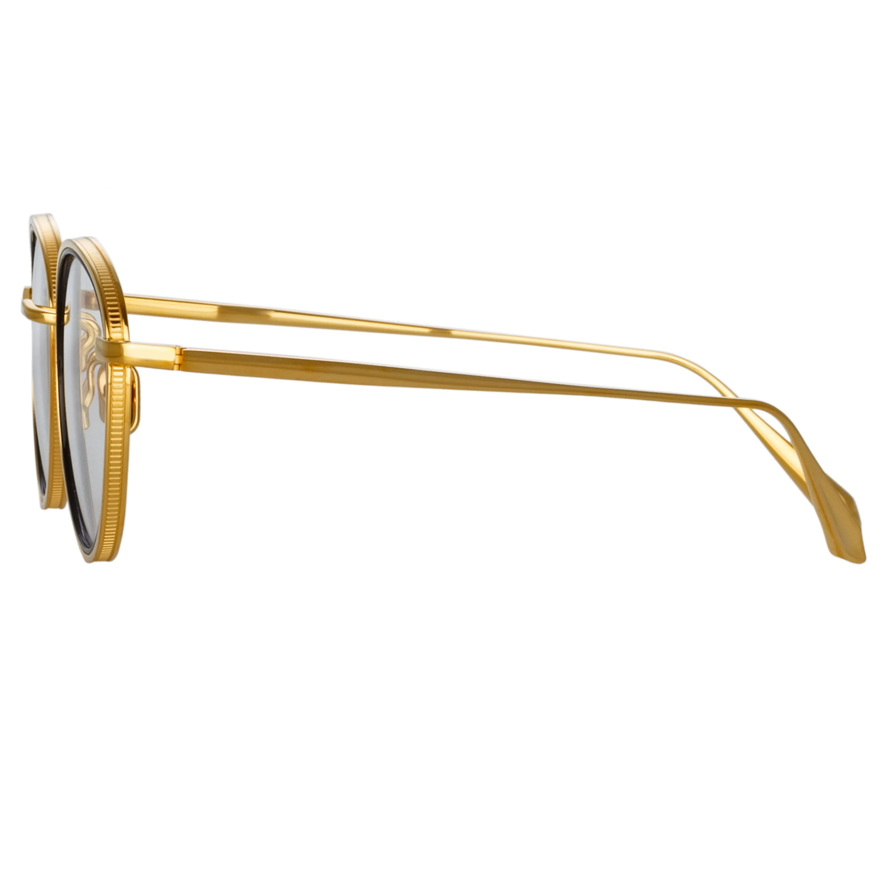 Moss Oval Optical Frame in Yellow Gold sold by Linda Farrow product image thumbnail 3