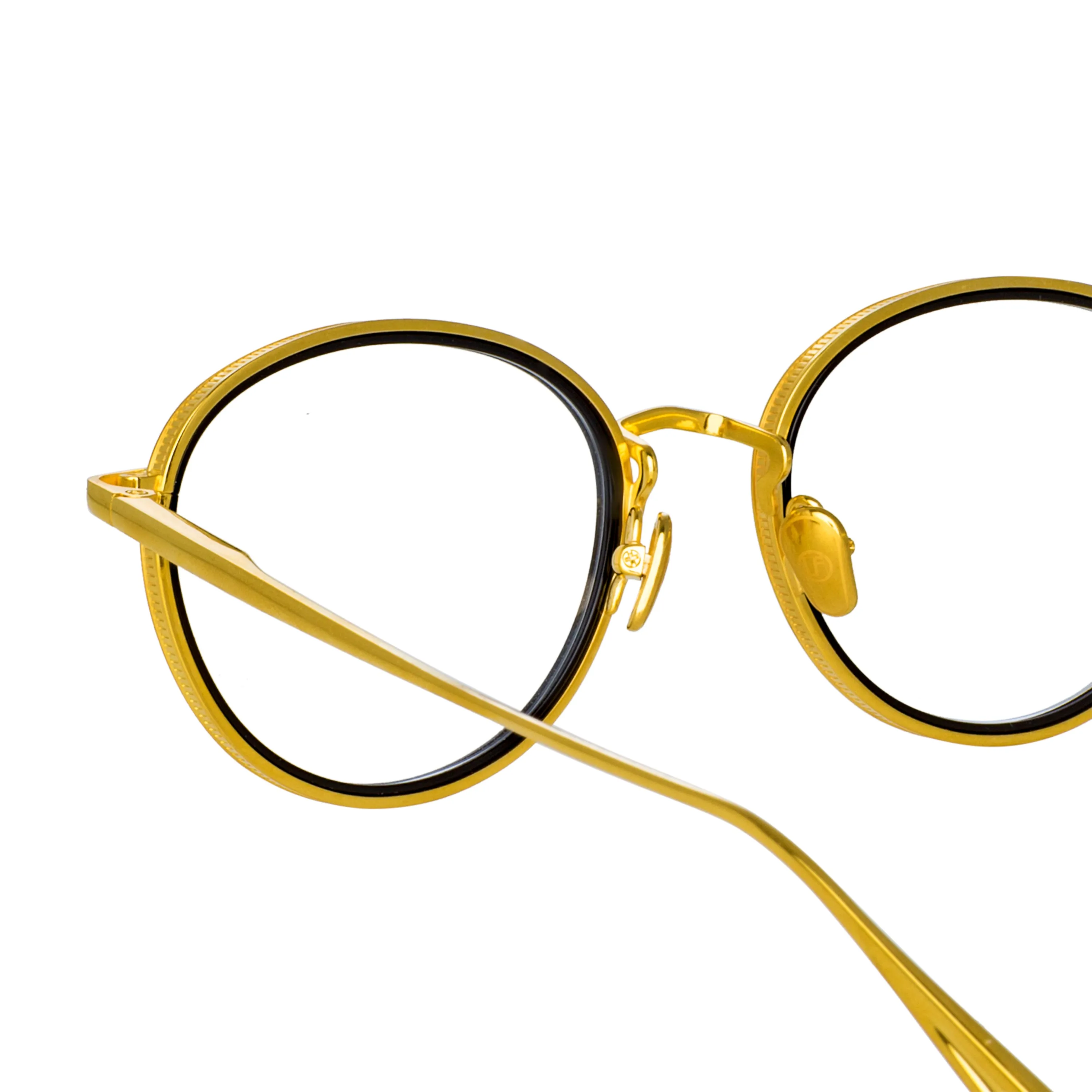Moss Oval Optical Frame in Yellow Gold sold by Linda Farrow product image thumbnail 4