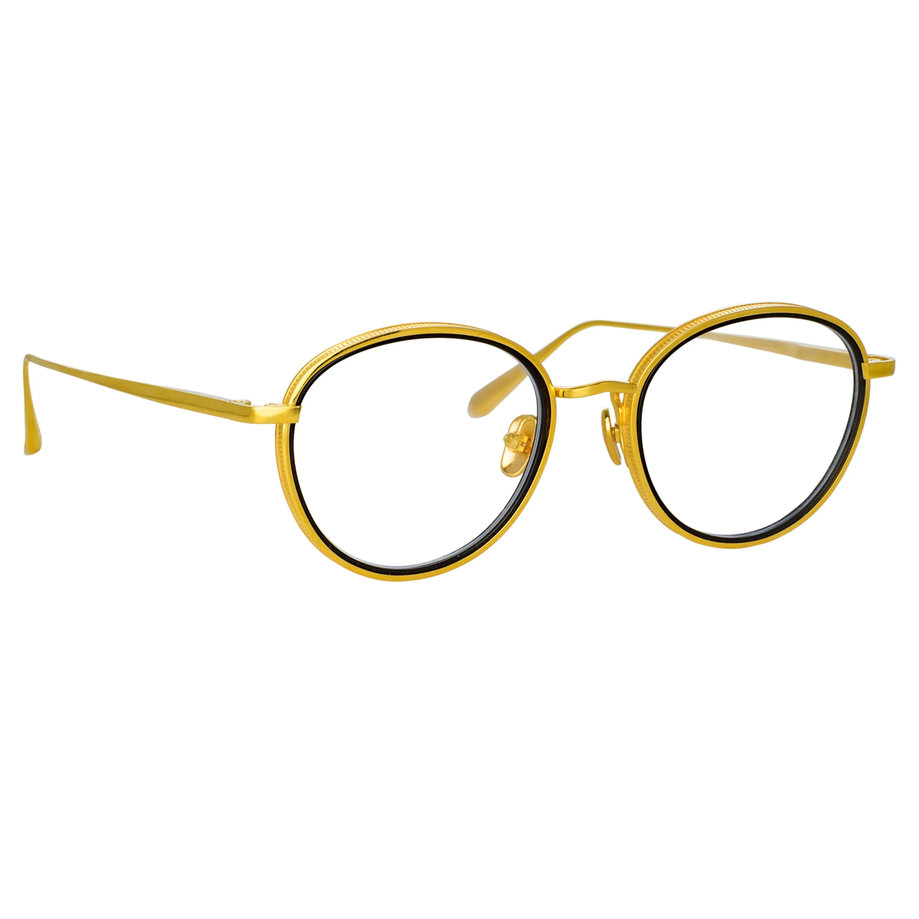 Moss Oval Optical Frame in Yellow Gold sold by Linda Farrow product image thumbnail 5
