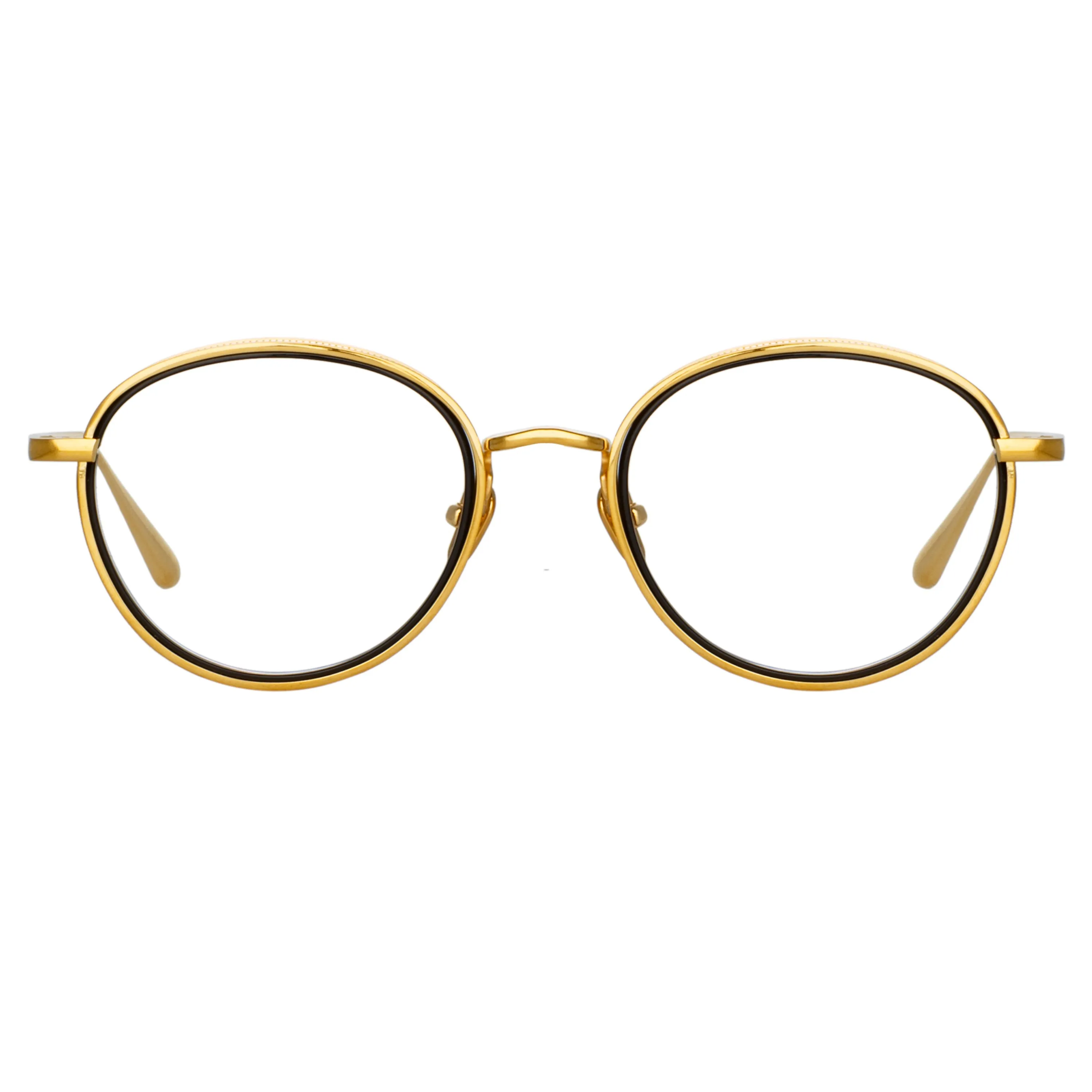 Moss Oval Optical Frame in Yellow Gold sold by Linda Farrow product image thumbnail 2