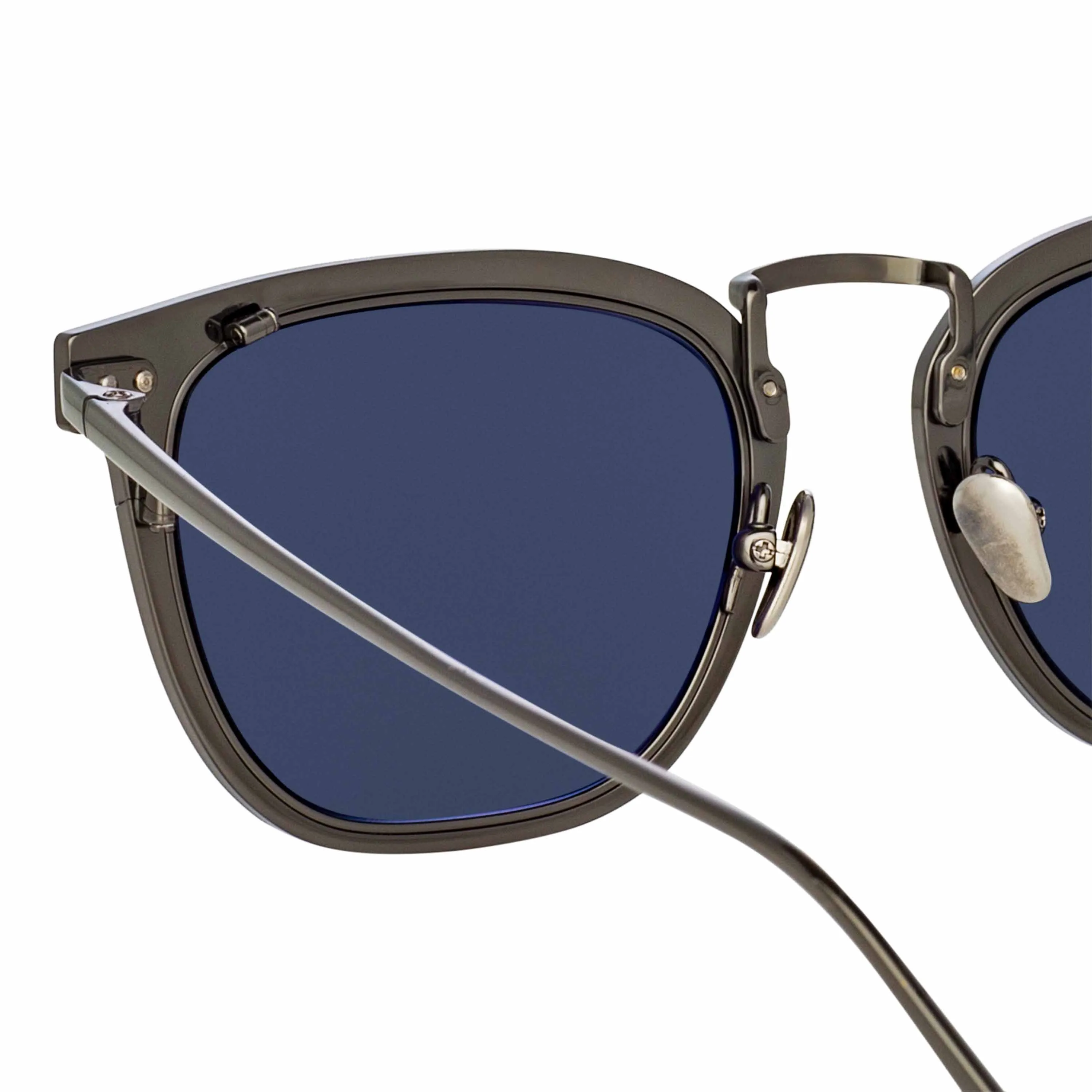 Carson D-Frame Sunglasses in Nickel sold by Linda Farrow product image thumbnail 3