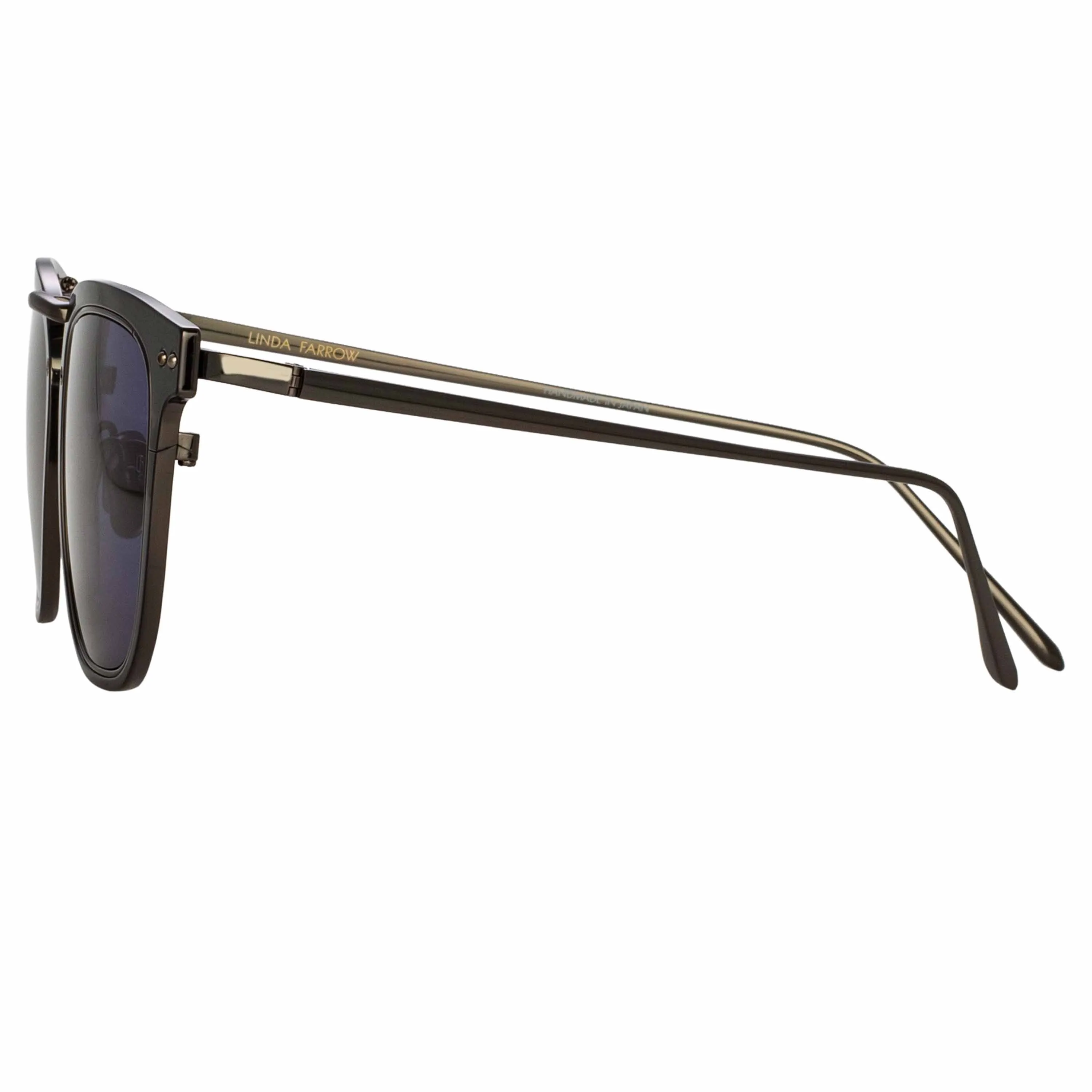 Carson D-Frame Sunglasses in Nickel sold by Linda Farrow product image thumbnail 4