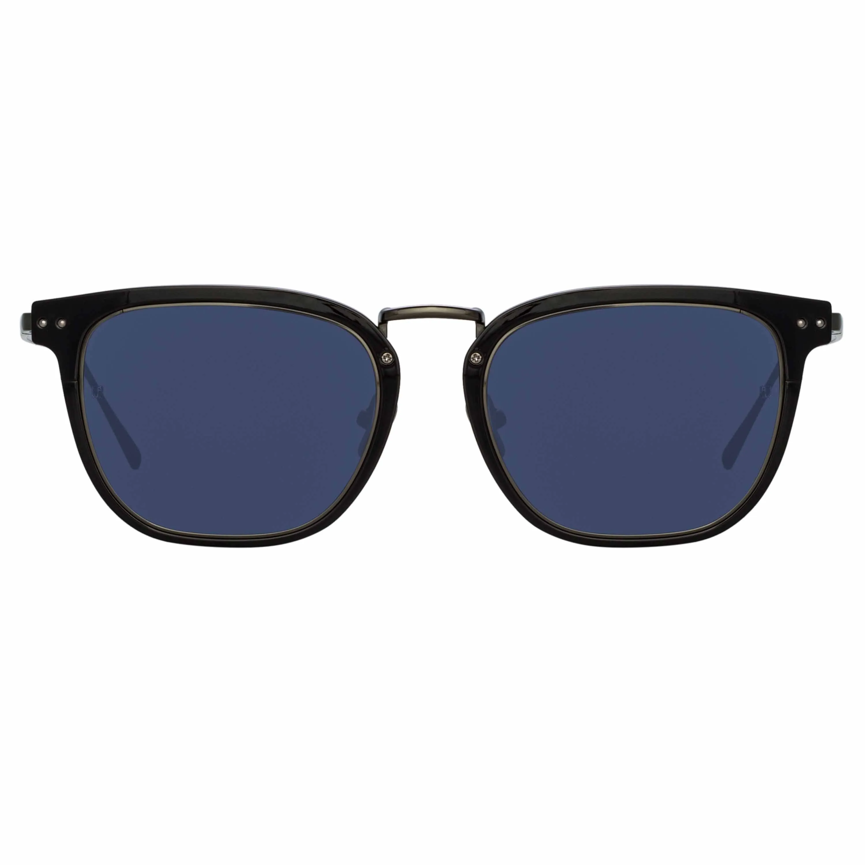 Carson D-Frame Sunglasses in Nickel sold by Linda Farrow