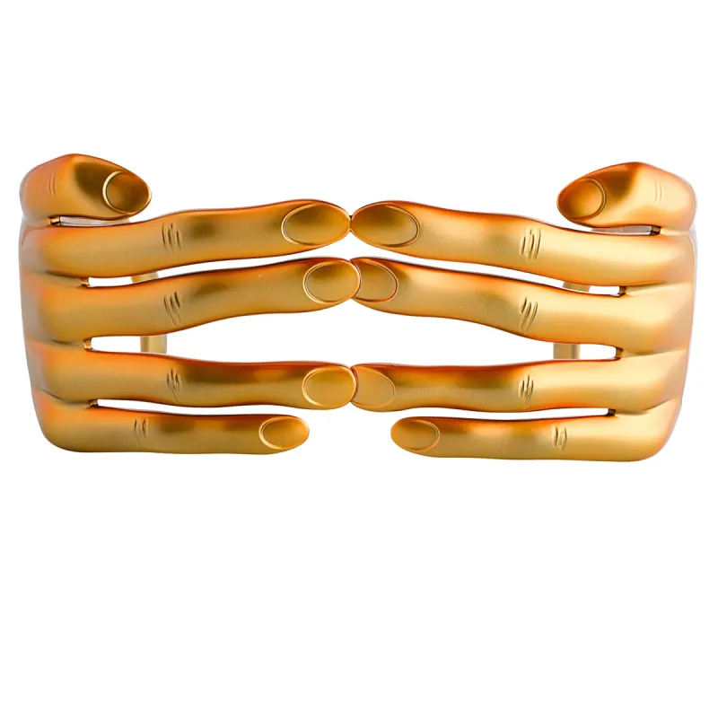 Jeremy Scott Hands Sunglasses in Metallic Gold sold by Linda Farrow