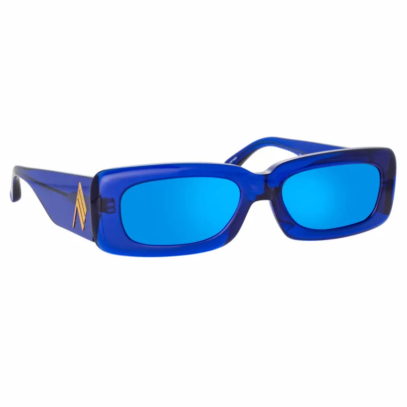 The Attico Mini Marfa in Blue sold by Linda Farrow