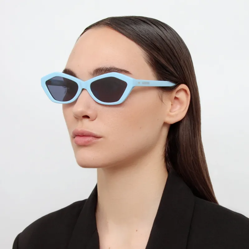 Bambino Angular Sunglasses in Light Blue by Jacquemus sold by Linda Farrow