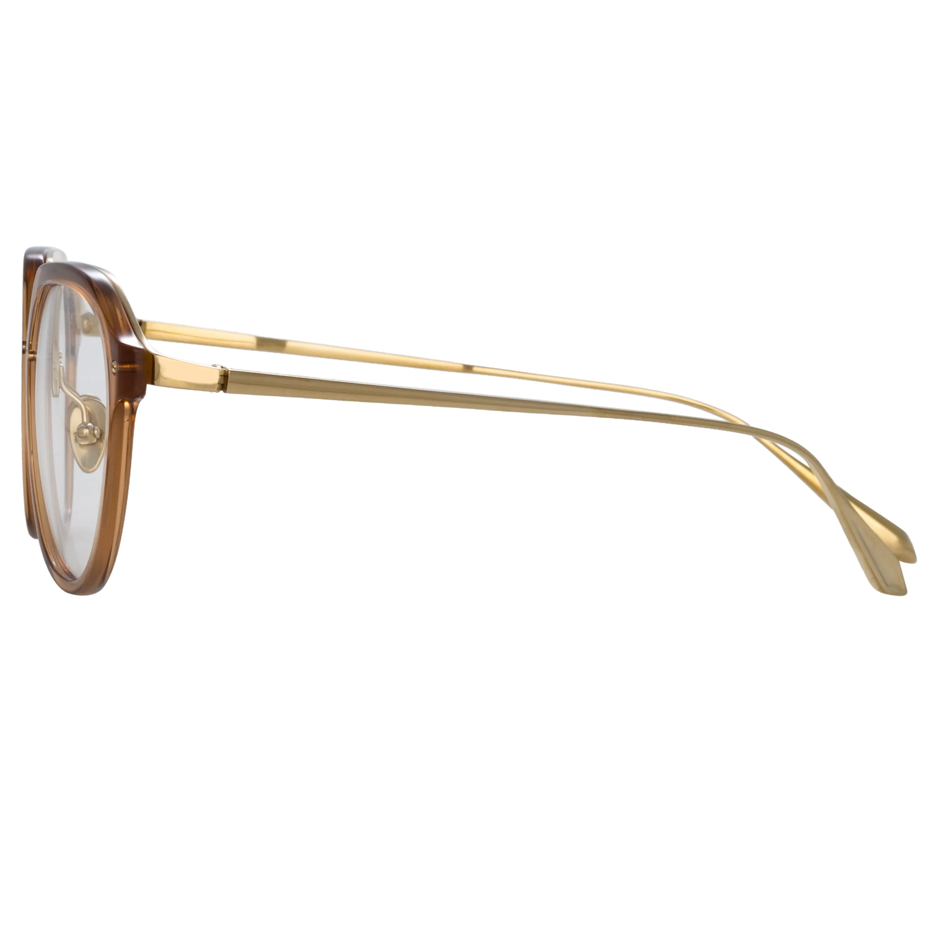 Cacao Angular Sunglasses in Tobacco sold by Linda Farrow product image thumbnail 3