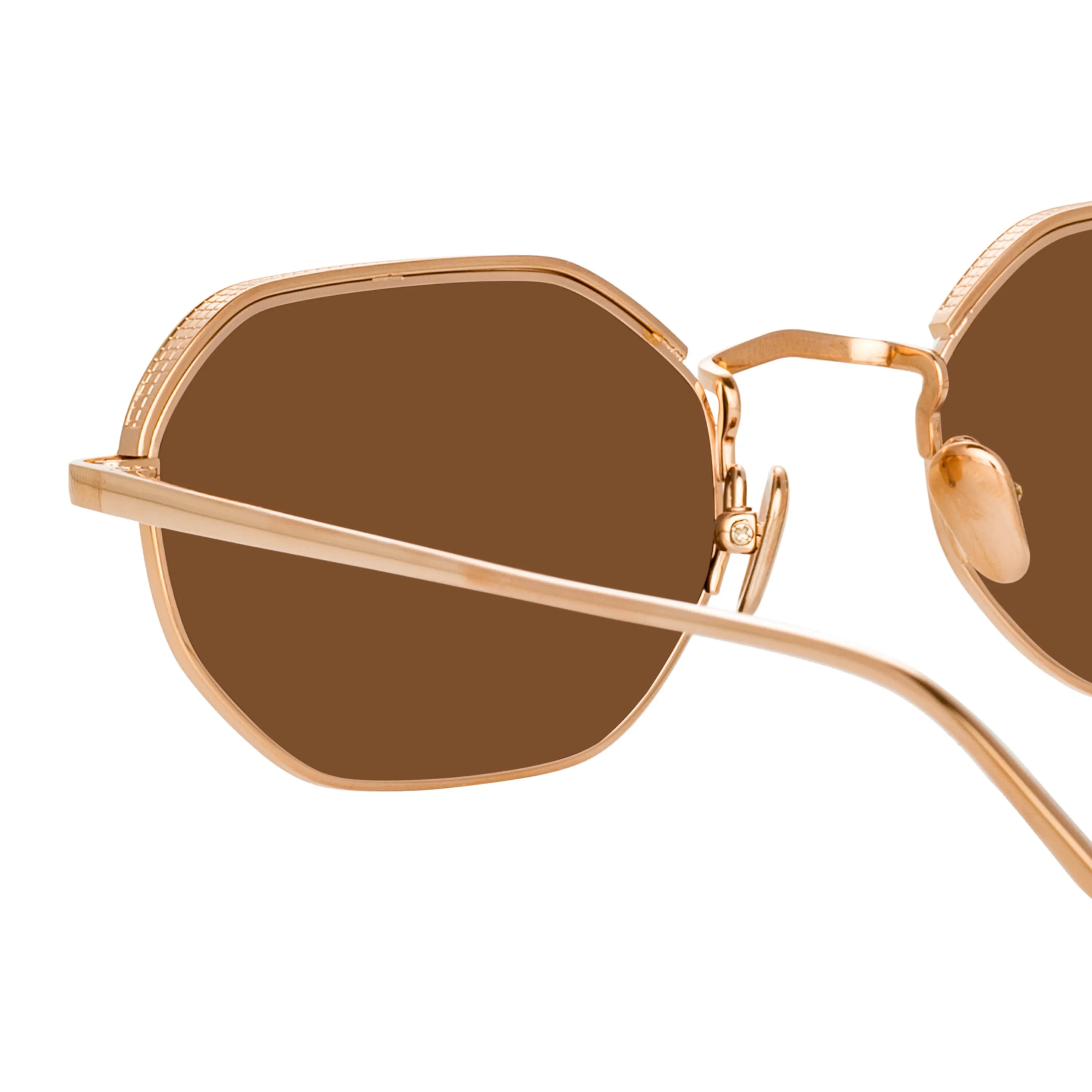 Shaw Angular Sunglasses in Rose Gold sold by Linda Farrow product image thumbnail 3
