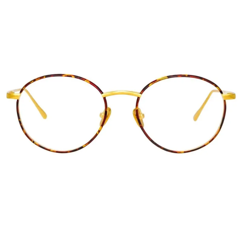 Hoffman Oval Optical Frame in Tortoiseshell sold by Linda Farrow