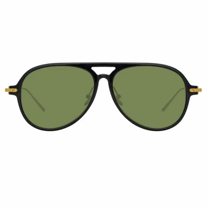 Linda Farrow Linear Gilles A C3 Aviator Sunglasses sold by Linda Farrow
