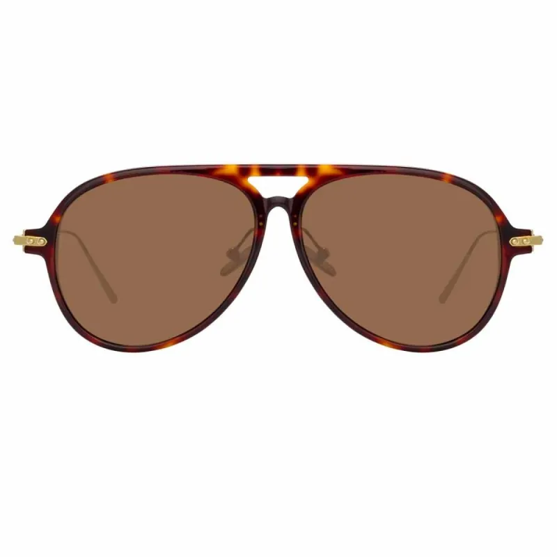 Linda Farrow Linear Gilles A C4 Aviator Sunglasses sold by Linda Farrow