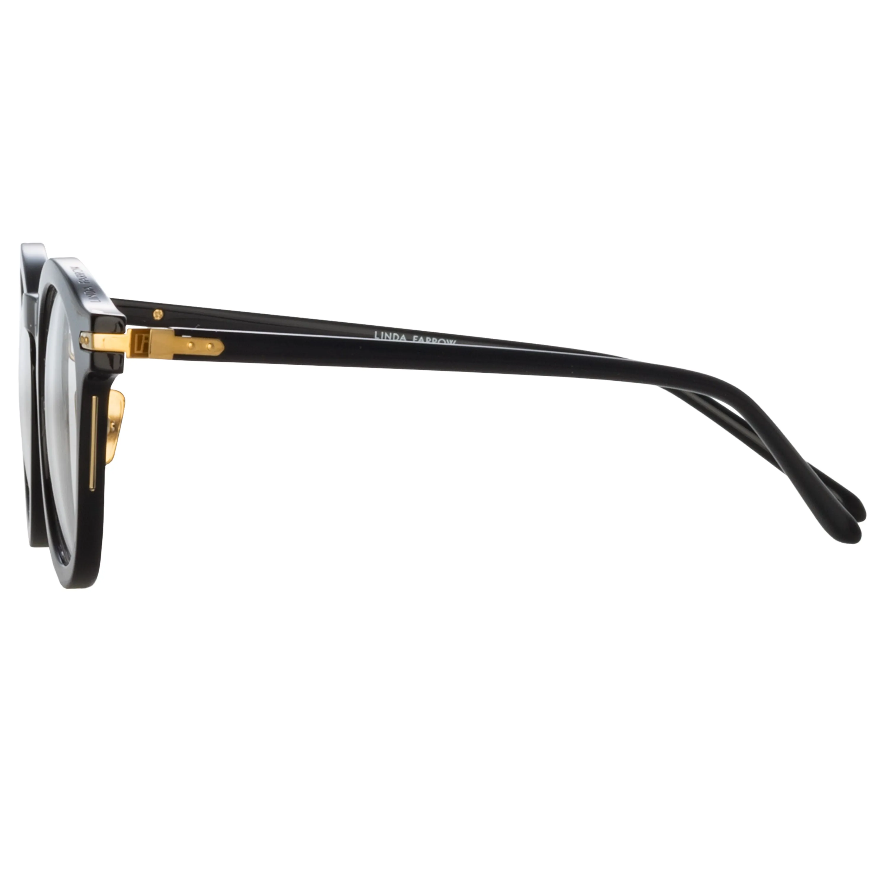Parler Oval Optical Frame in Black (Asian Fit) sold by Linda Farrow product image thumbnail 4