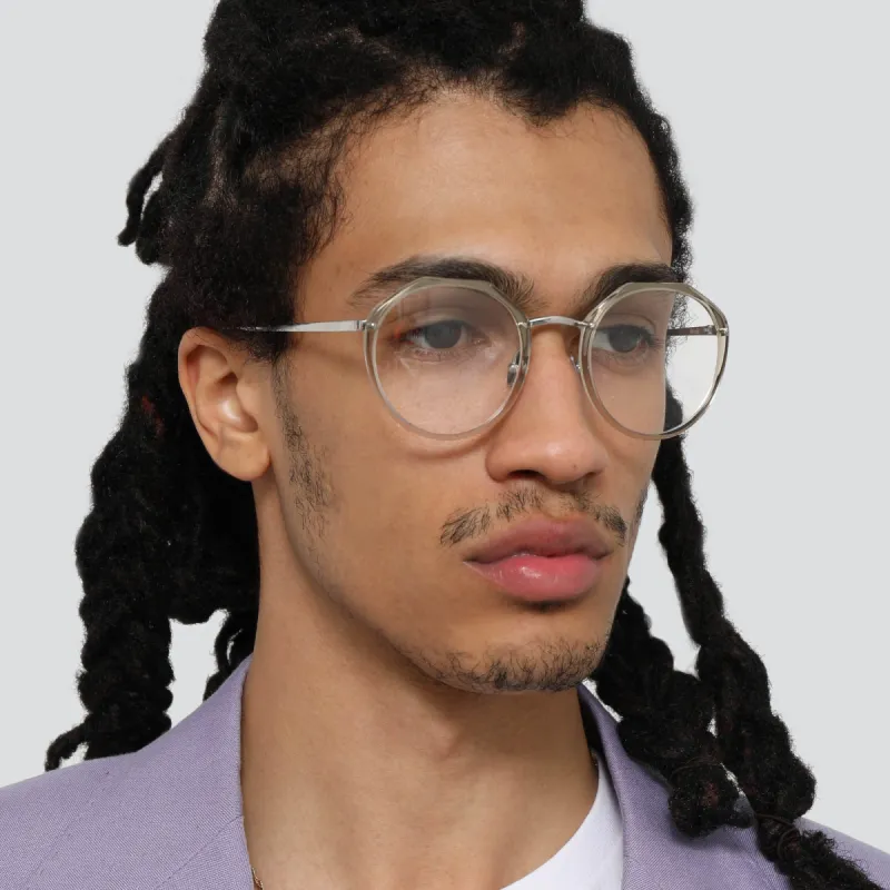 Reynolds Angular Optical Frame in Truffle (Men's) sold by Linda Farrow