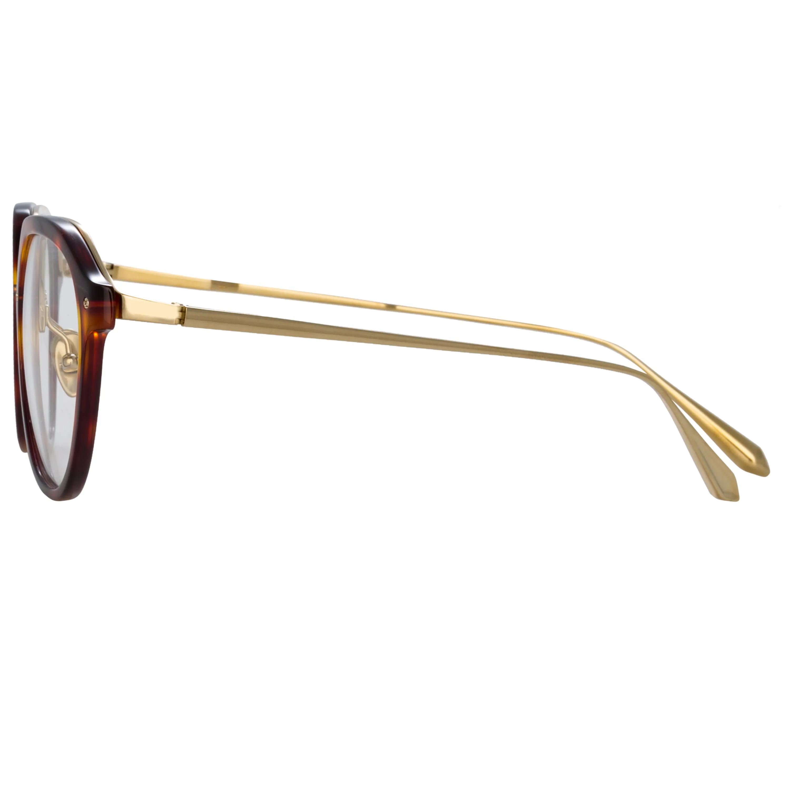 Cacao Angular Optical Frame in Tortoiseshell sold by Linda Farrow product image thumbnail 4