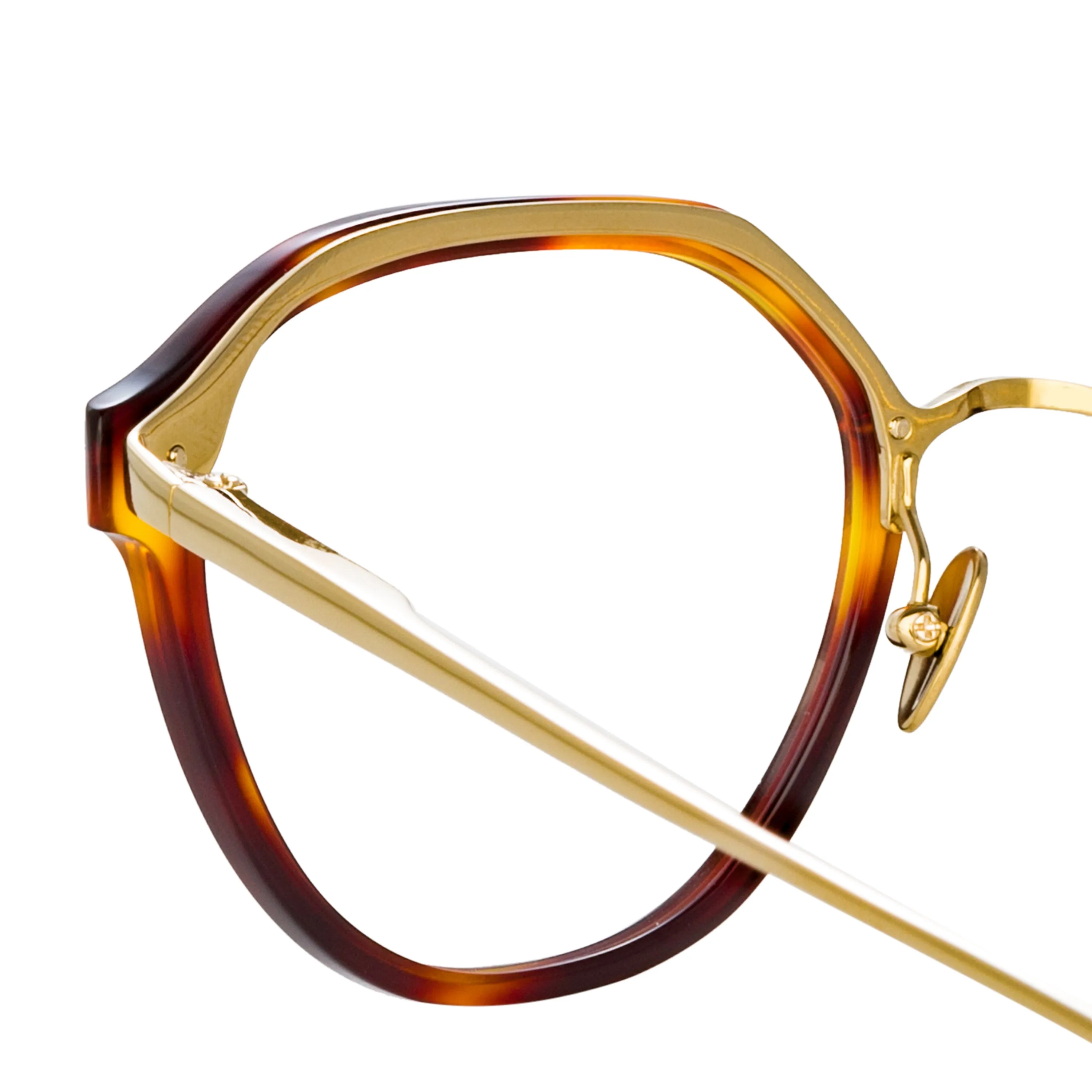Cacao Angular Optical Frame in Tortoiseshell sold by Linda Farrow product image thumbnail 5