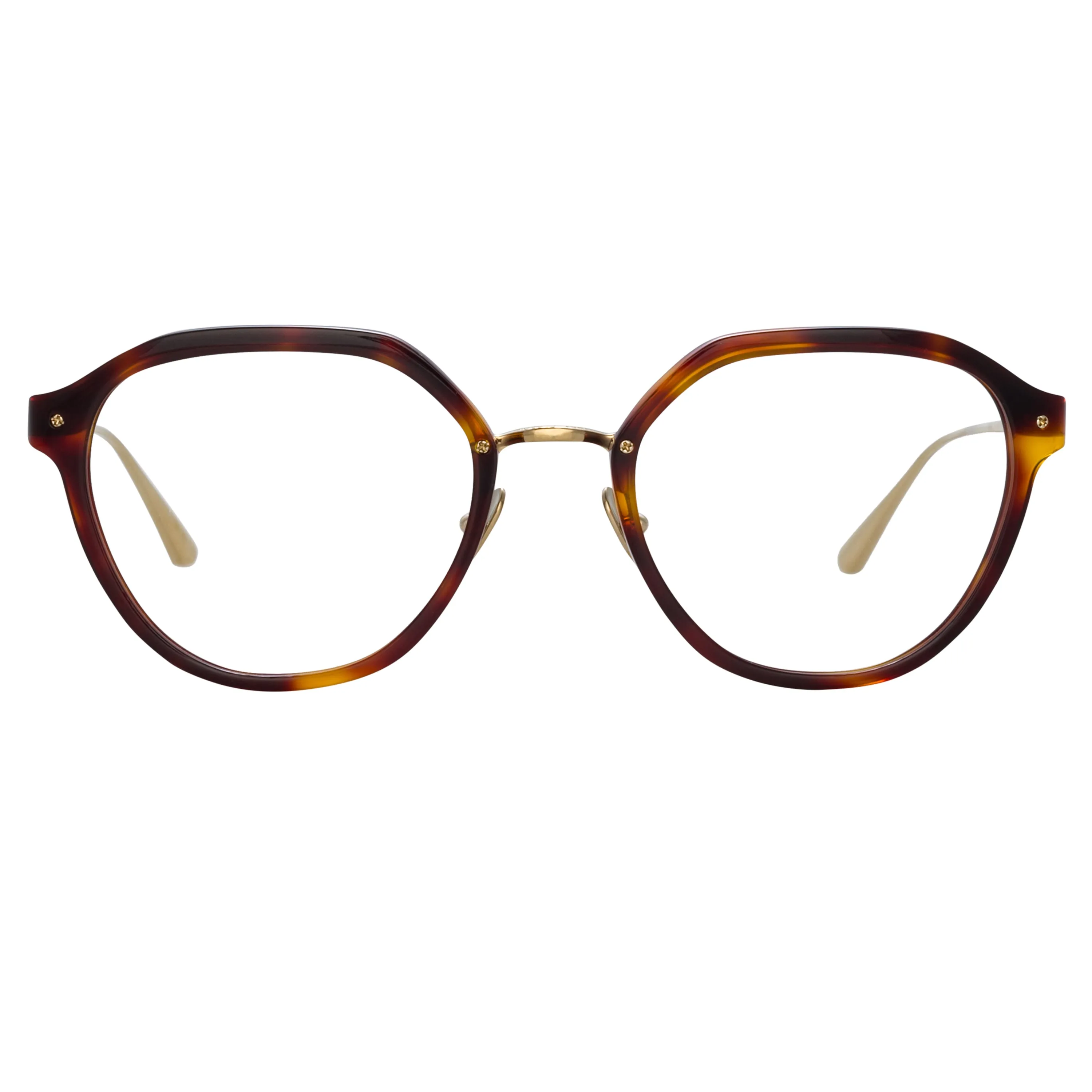 Cacao Angular Optical Frame in Tortoiseshell sold by Linda Farrow product image thumbnail 2