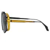 Men's Amar Aviator Sunglasses in Matt Nickel sold by Linda Farrow