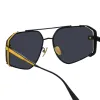 Men's Amar Aviator Sunglasses in Matt Nickel sold by Linda Farrow