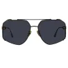 Men's Amar Aviator Sunglasses in Matt Nickel sold by Linda Farrow