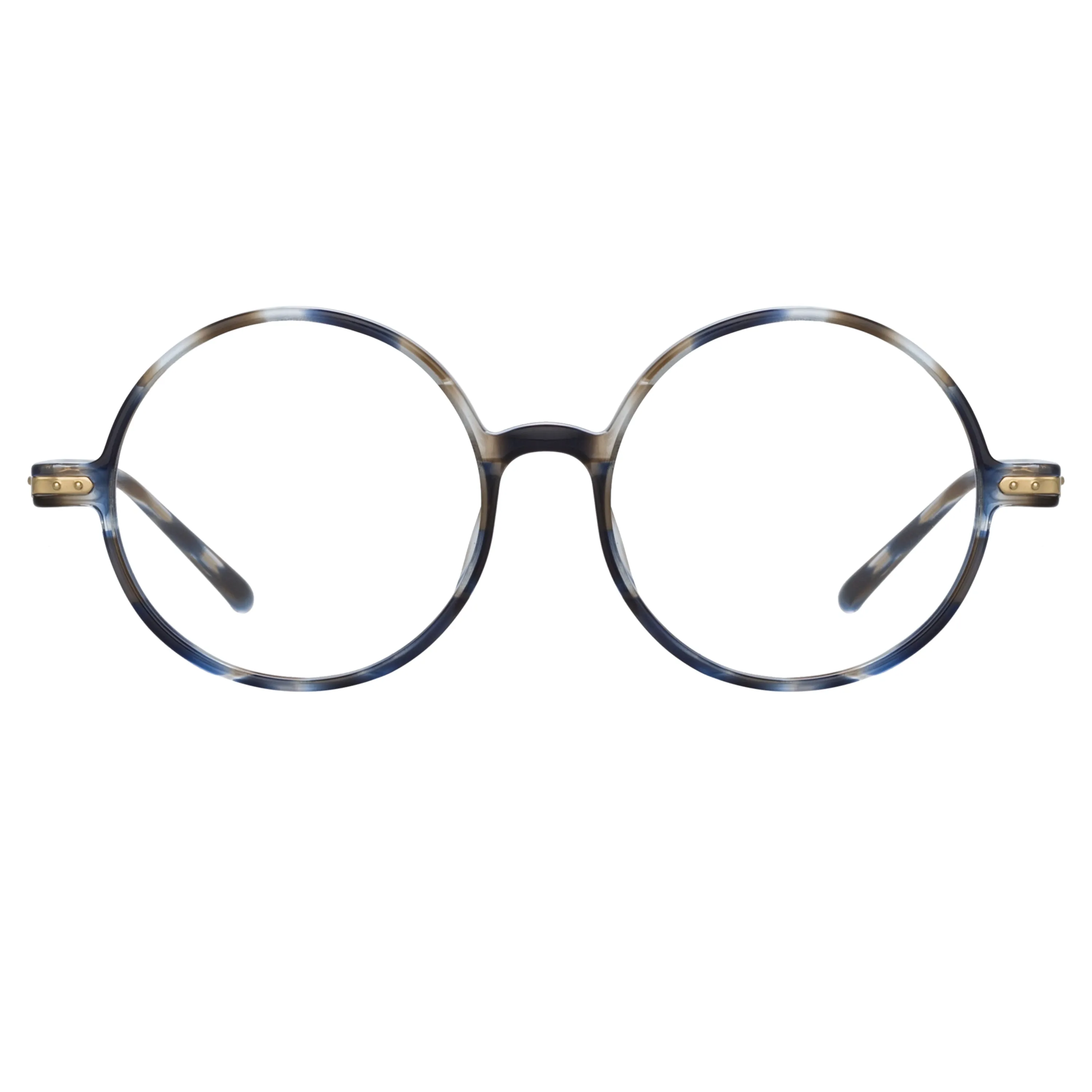 Spire Round Optical Frame in Blue Tortoiseshell sold by Linda Farrow product image thumbnail 2