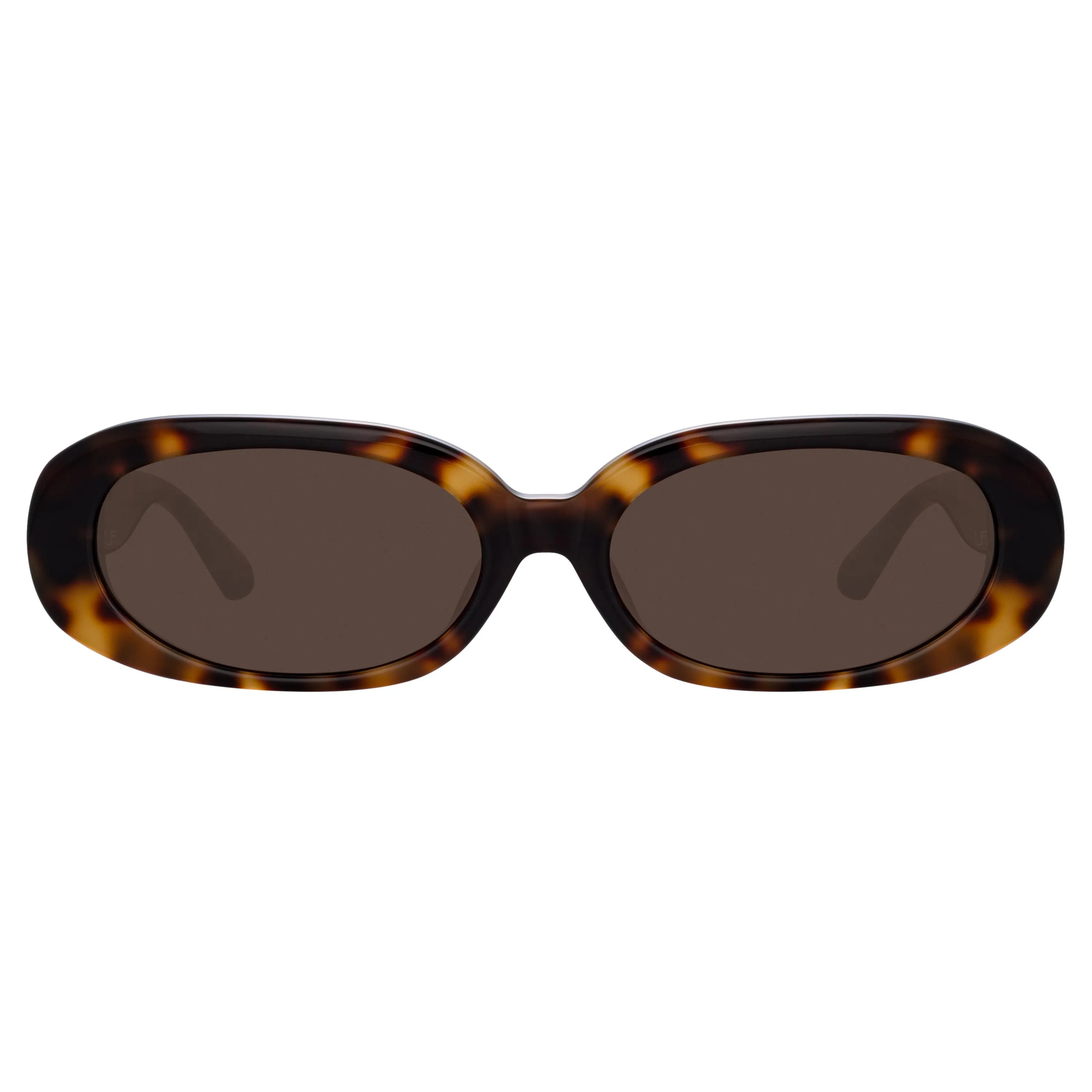 Cara Oval Sunglasses in Tortoiseshell sold by Linda Farrow product image thumbnail 2