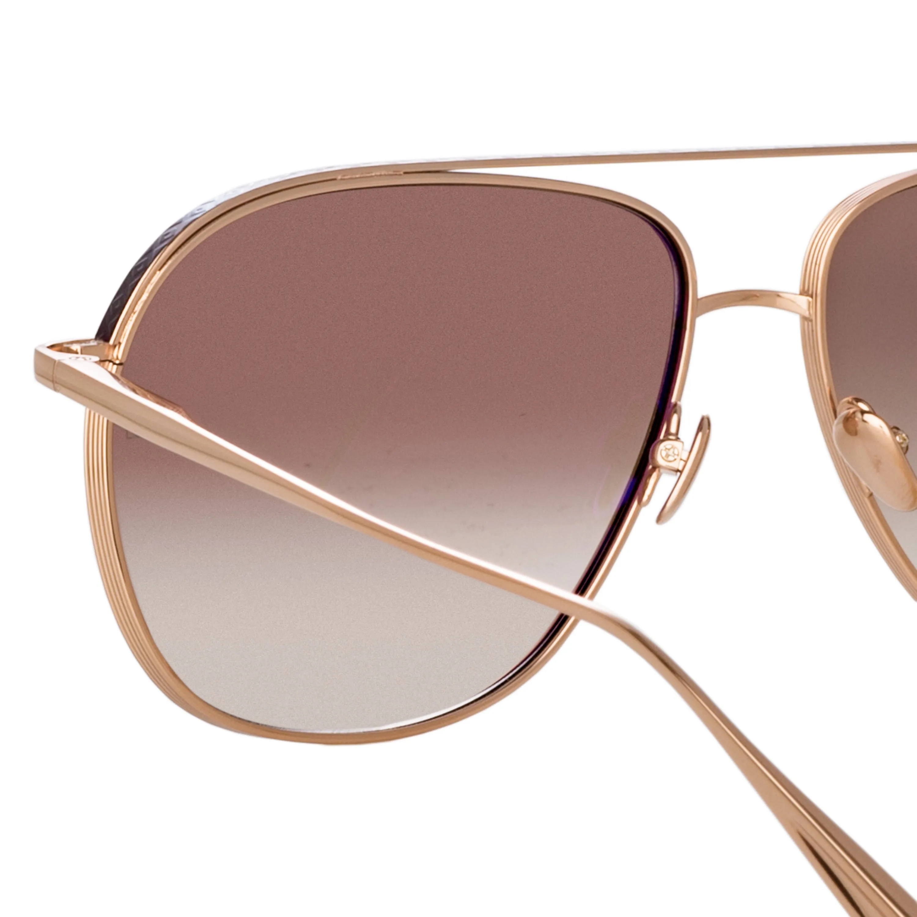 Matis Aviator Sunglasses in Rose Gold sold by Linda Farrow product image thumbnail 4