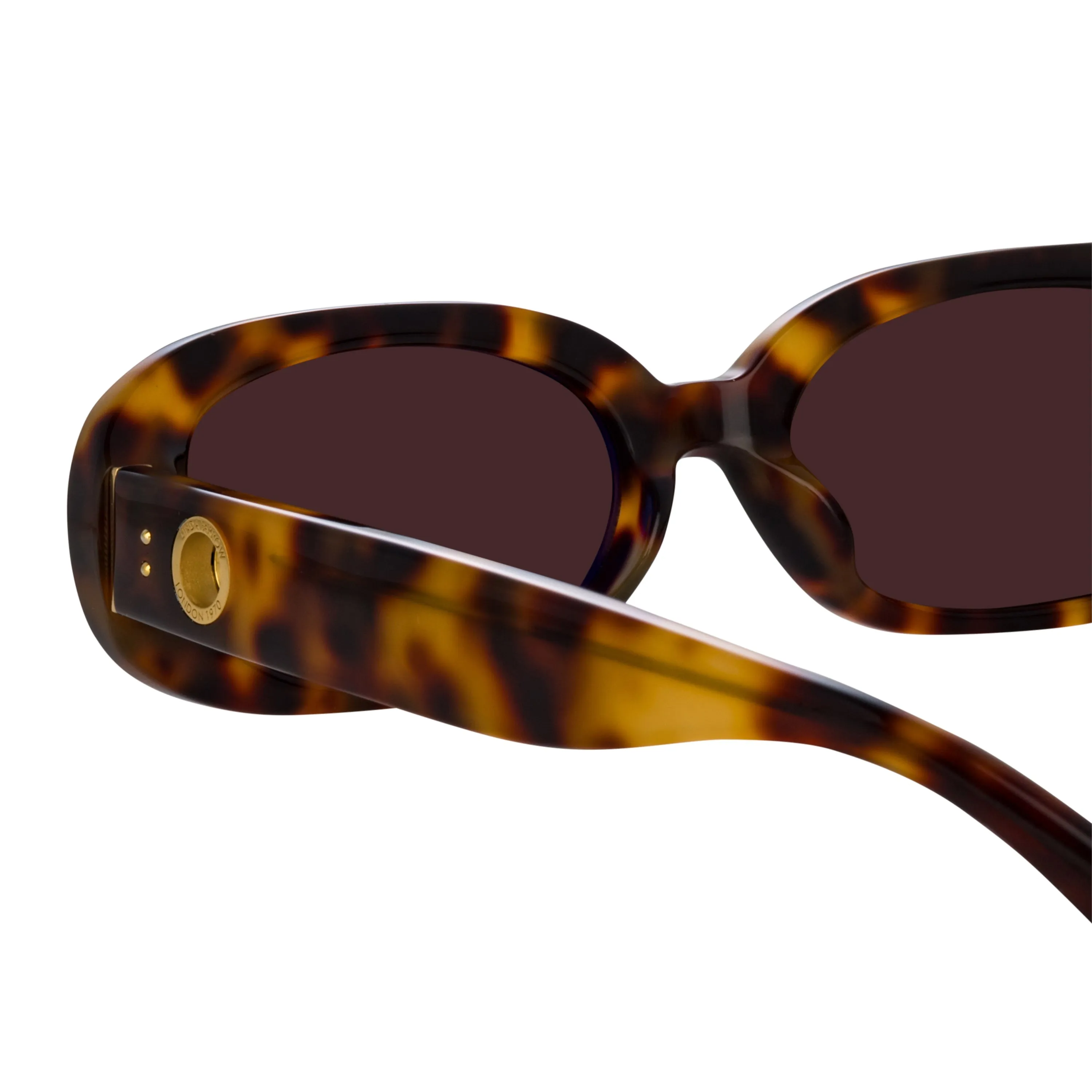Cara Oval Sunglasses in Tortoiseshell sold by Linda Farrow product image thumbnail 5