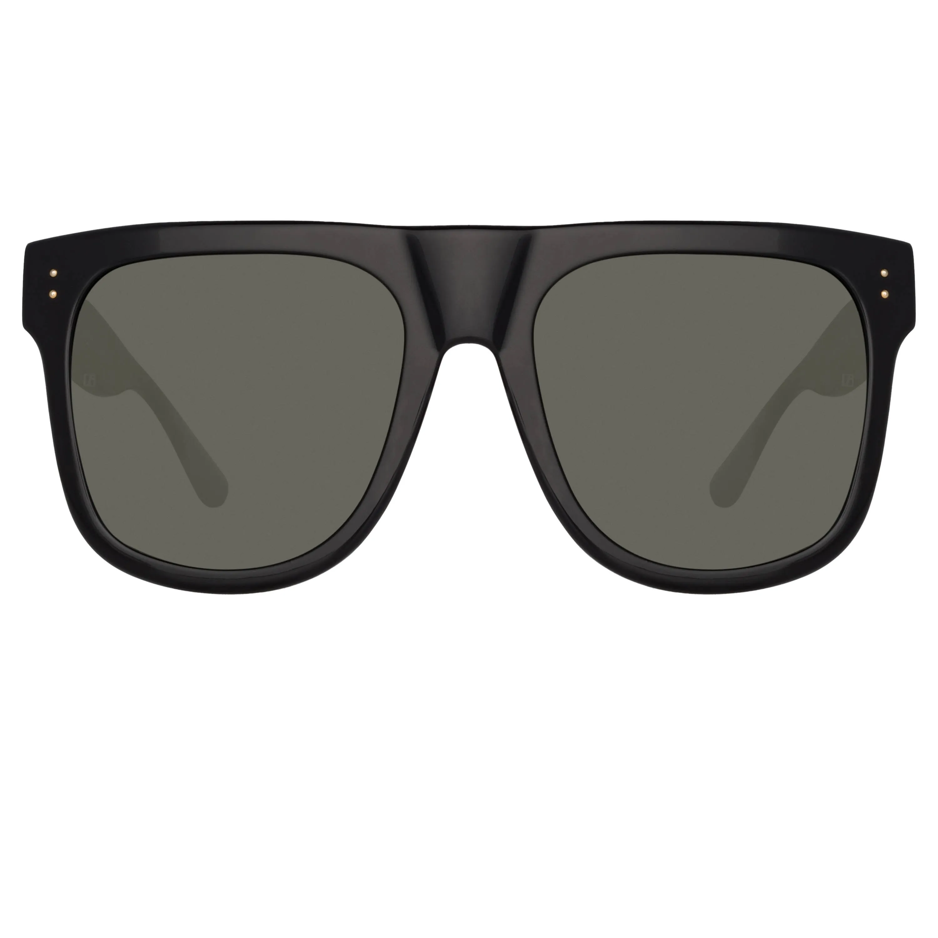 Carolina Flat Top Sunglasses in Black (Men's) sold by Linda Farrow product image thumbnail 2