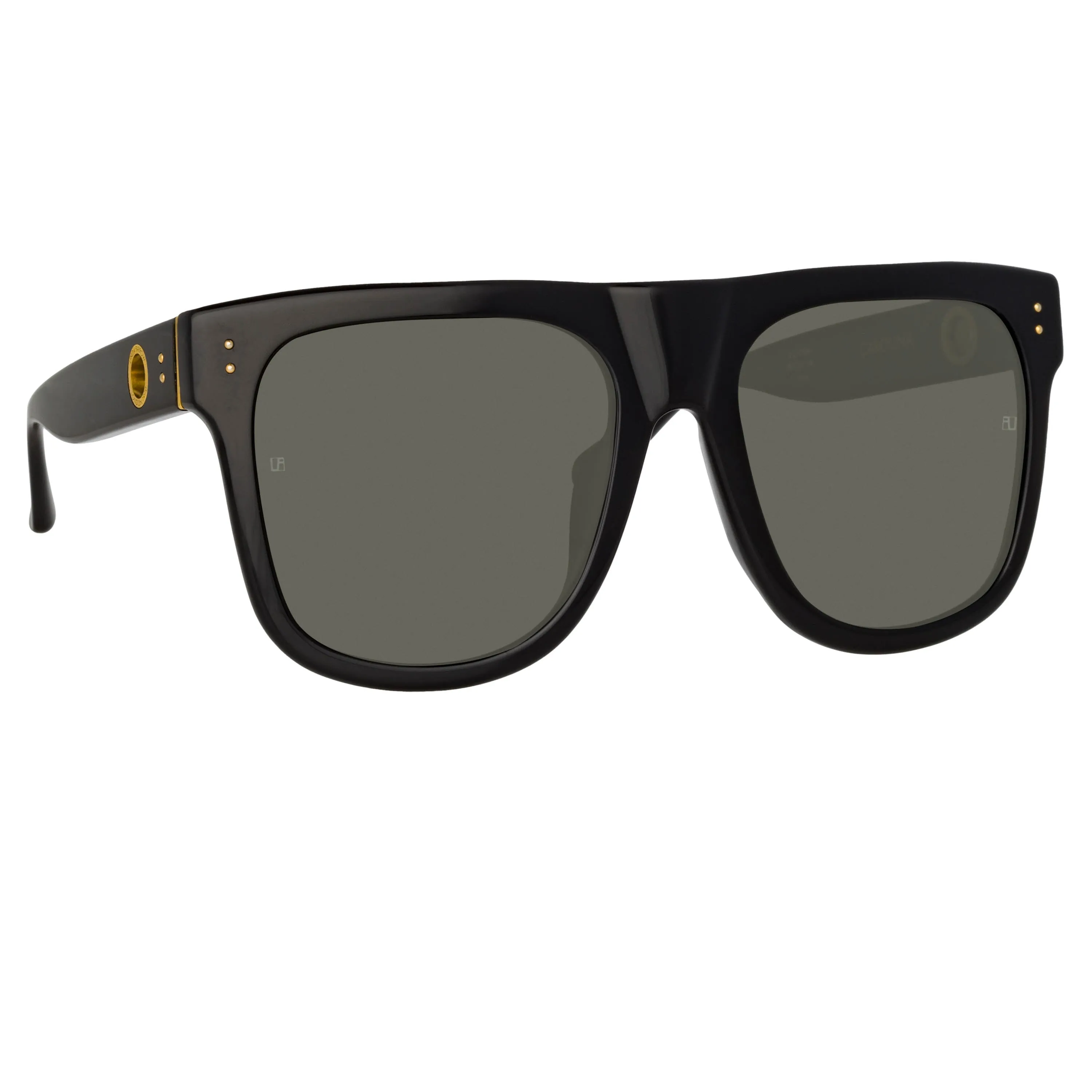 Carolina Flat Top Sunglasses in Black (Men's) sold by Linda Farrow product image thumbnail 3
