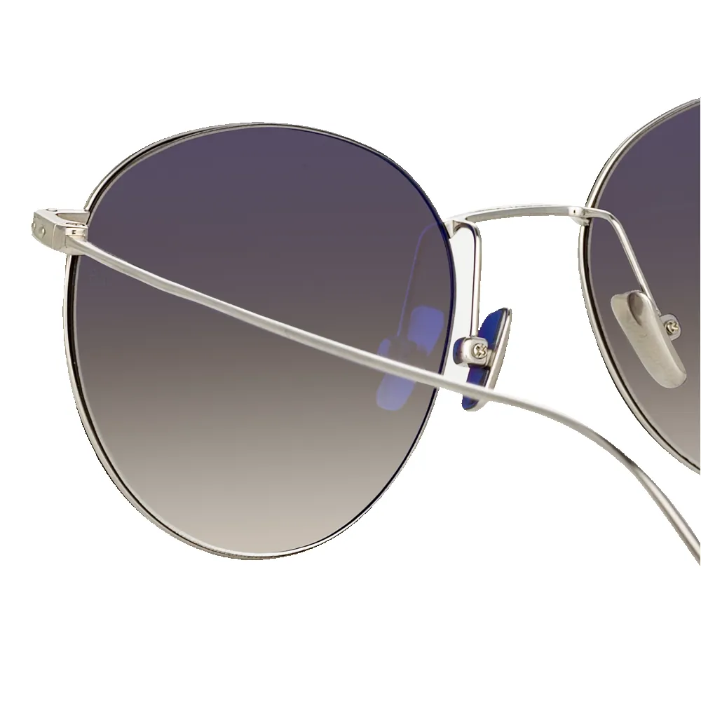 Foster Oval Sunglasses in White Gold sold by Linda Farrow product image thumbnail 3
