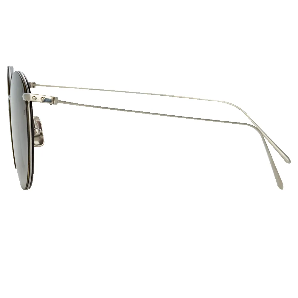 Foster Oval Sunglasses in White Gold sold by Linda Farrow product image thumbnail 4