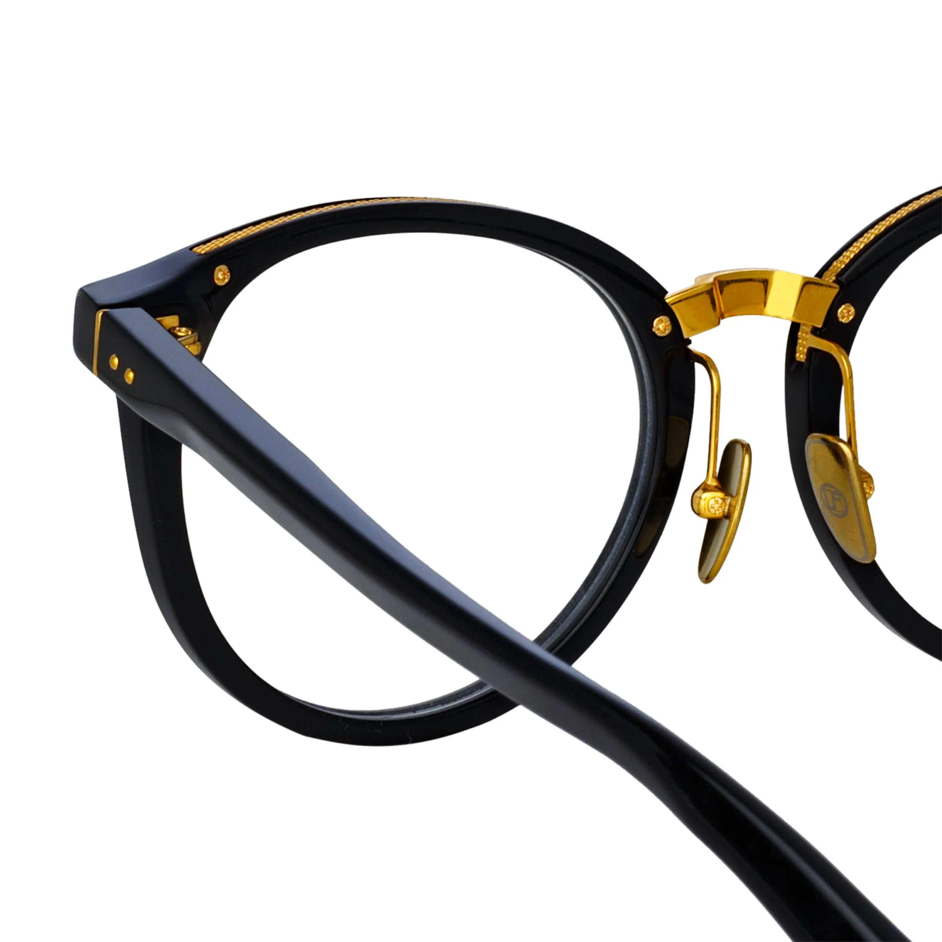 Morgan Oval Optical Frame in Black sold by Linda Farrow product image thumbnail 4