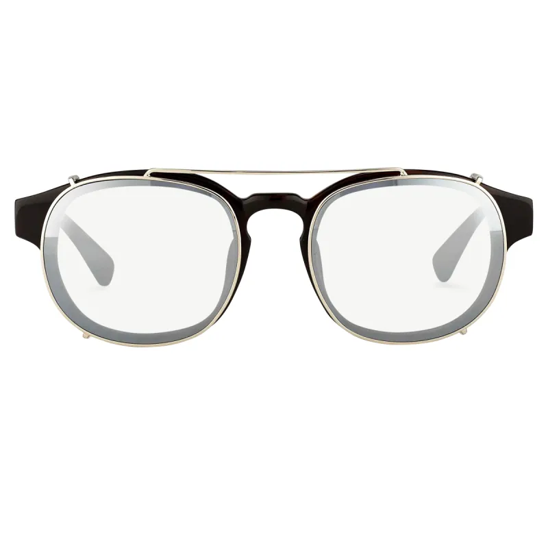 Dries Van Noten Oval Sunglasses in Tortoiseshell sold by Linda Farrow