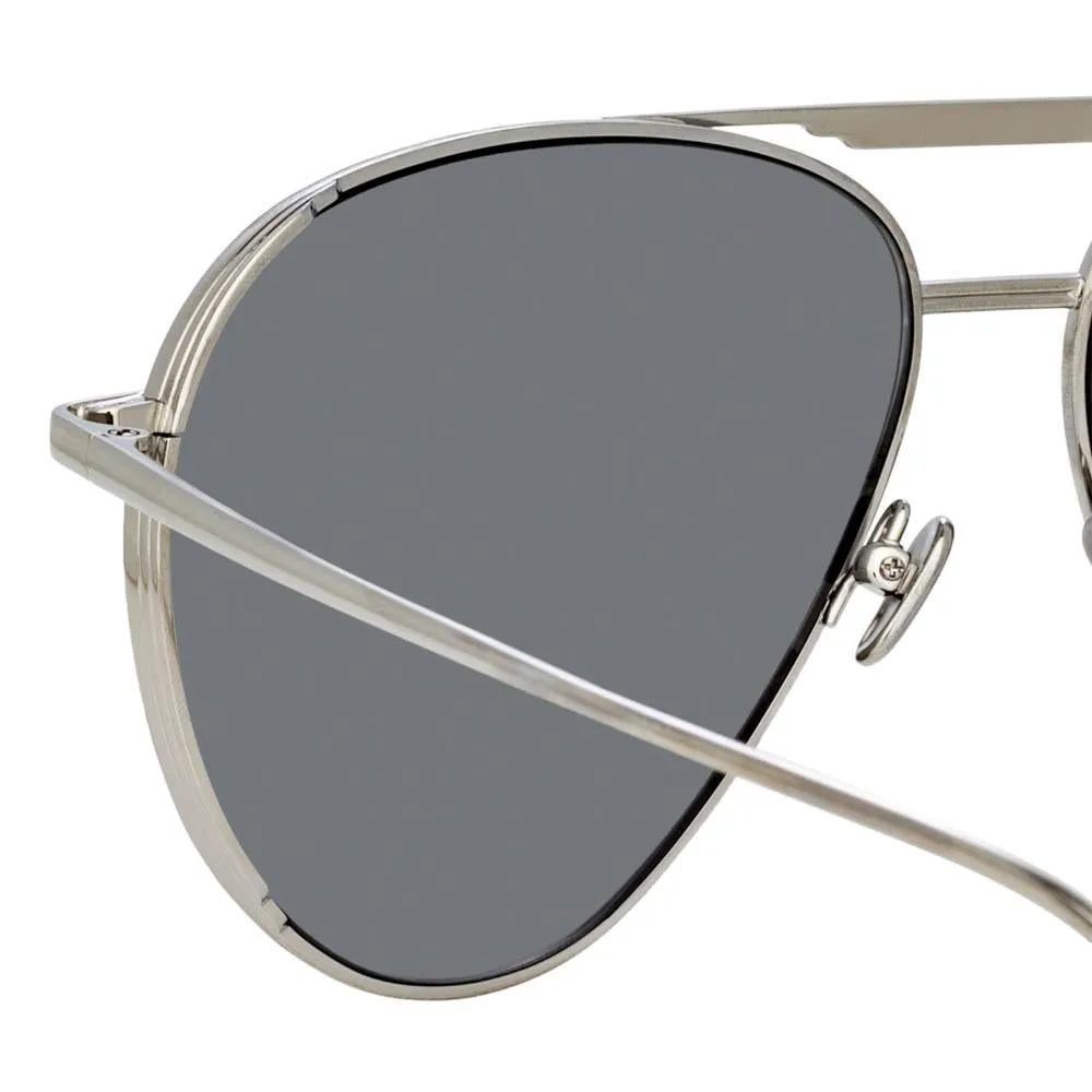 Carter Aviator Sunglasses in White Gold sold by Linda Farrow product image thumbnail 4
