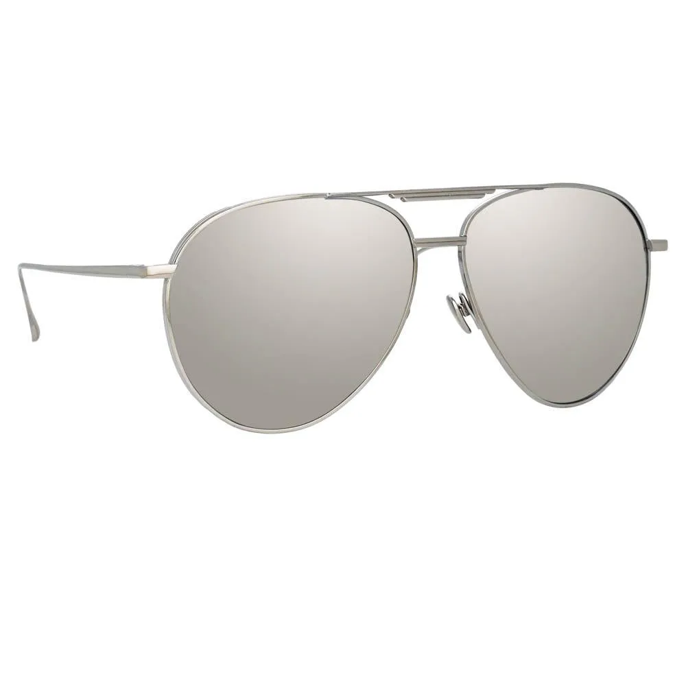 Carter Aviator Sunglasses in White Gold sold by Linda Farrow product image thumbnail 2