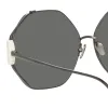 Marie Oversized Sunglasses in Nickel and Platinum sold by Linda Farrow