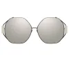 Marie Oversized Sunglasses in Nickel and Platinum sold by Linda Farrow