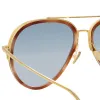 Abel Aviator Sunglasses in Horn (Men's) sold by Linda Farrow